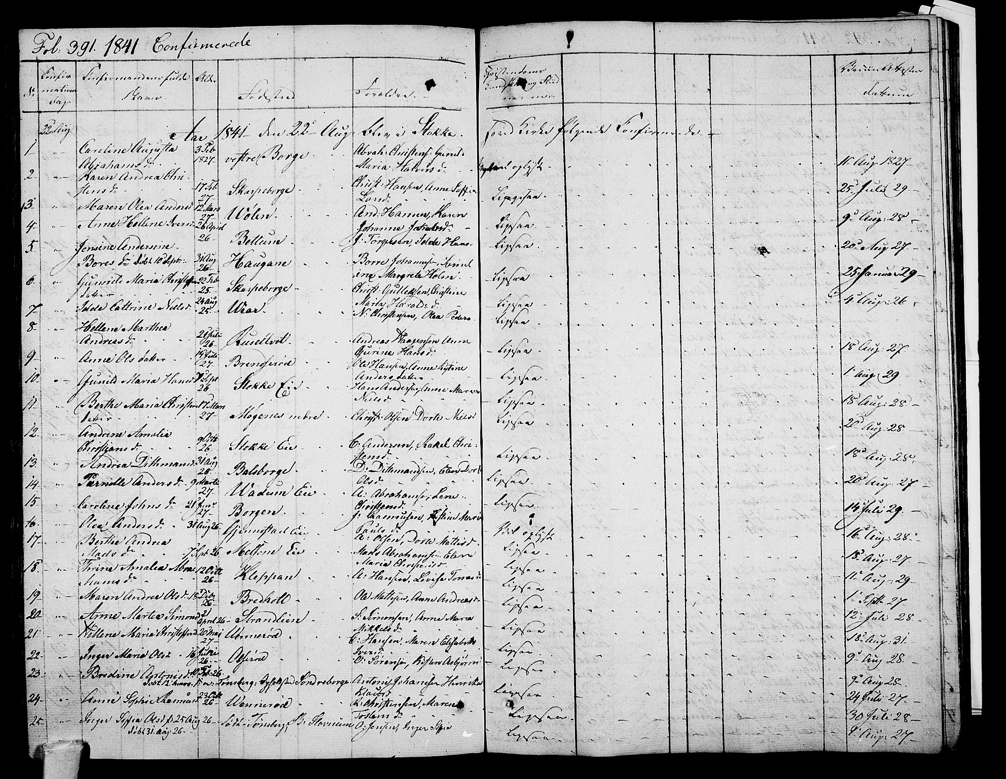 Stokke kirkebøker, SAKO/A-320/F/Fa/L0006: Parish register (official) no. I 6, 1826-1843, p. 391