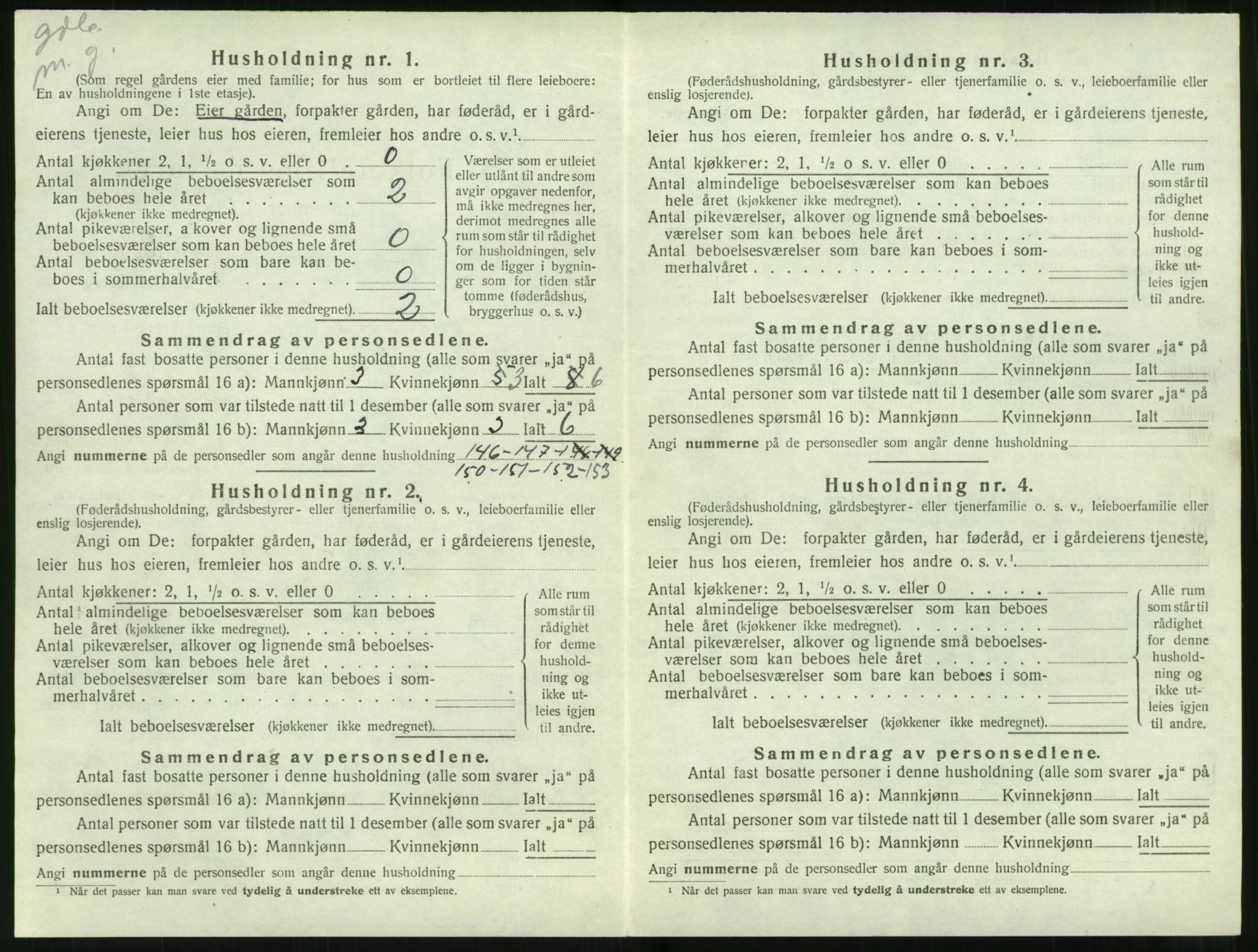 SAT, 1920 census for Volda, 1920, p. 1625