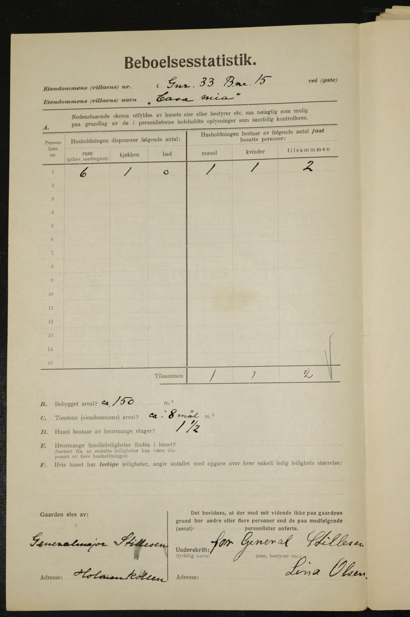 , Municipal Census 1923 for Aker, 1923, p. 11636