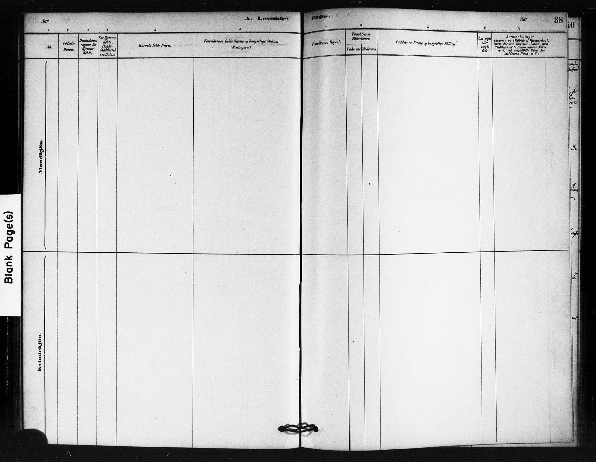 Fet prestekontor Kirkebøker, AV/SAO-A-10370a/F/Fb/L0001: Parish register (official) no. II 1, 1878-1891, p. 38