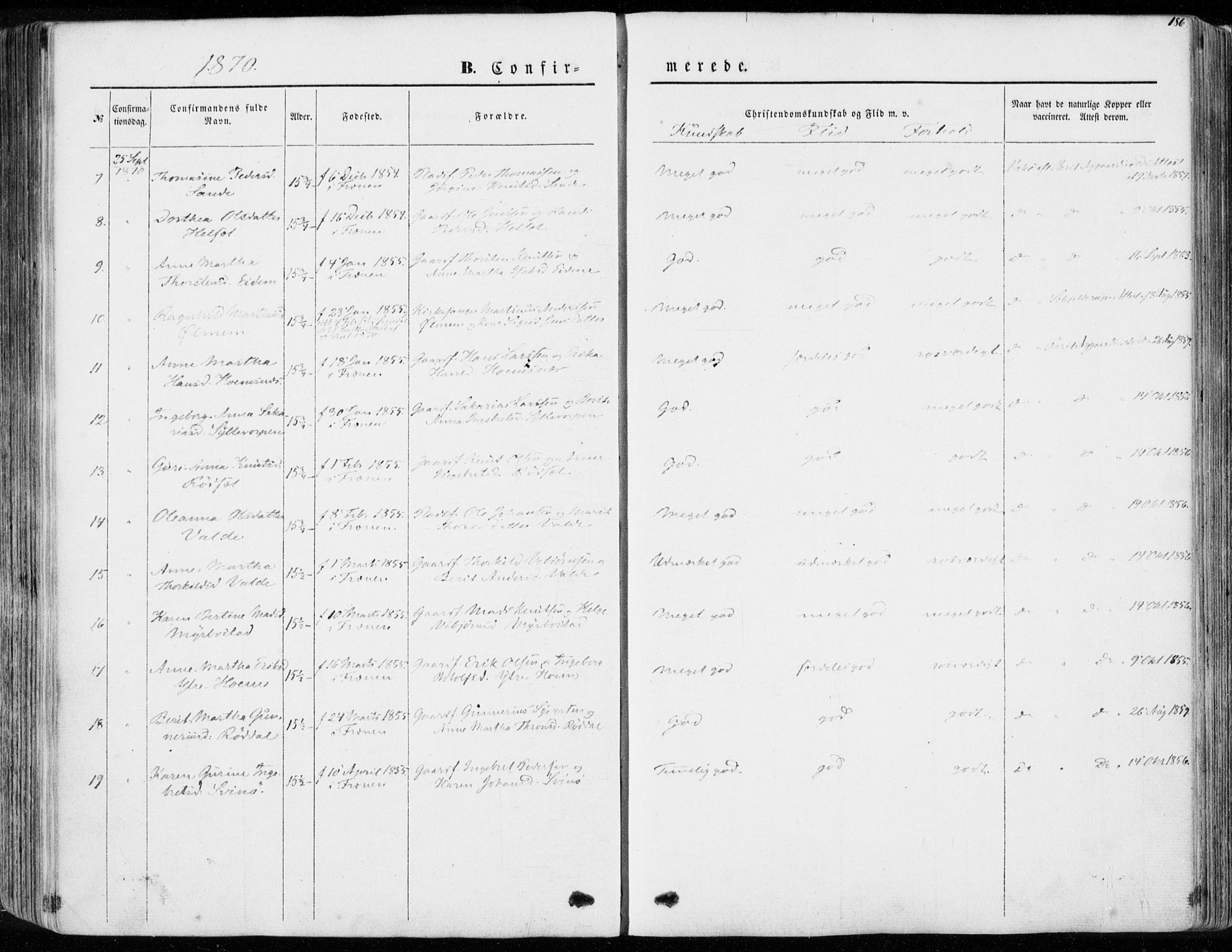 Ministerialprotokoller, klokkerbøker og fødselsregistre - Møre og Romsdal, SAT/A-1454/565/L0748: Parish register (official) no. 565A02, 1845-1872, p. 186