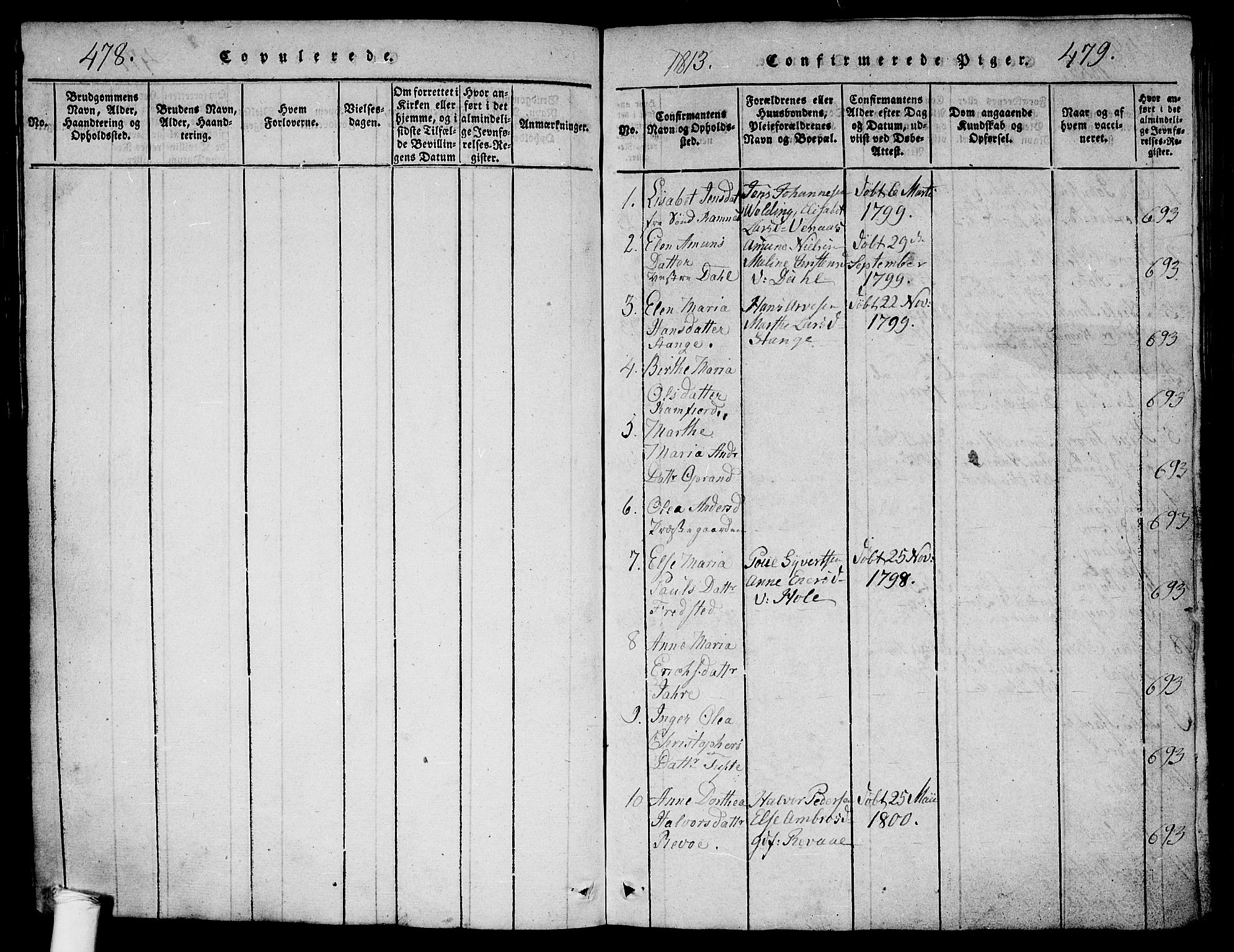 Ramnes kirkebøker, SAKO/A-314/G/Ga/L0001: Parish register (copy) no. I 1, 1813-1847, p. 478-479