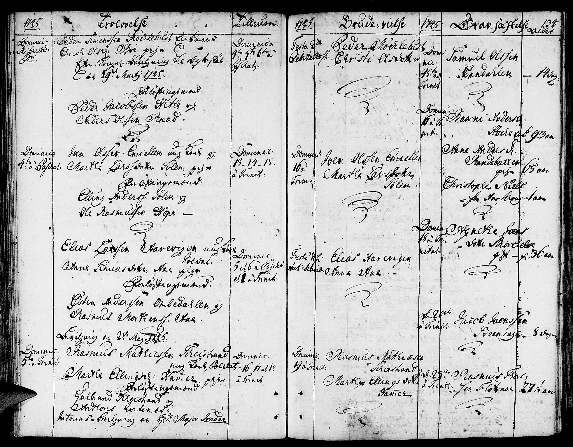 Gloppen sokneprestembete, SAB/A-80101/H/Haa/Haaa/L0003: Parish register (official) no. A 3, 1739-1757, p. 134