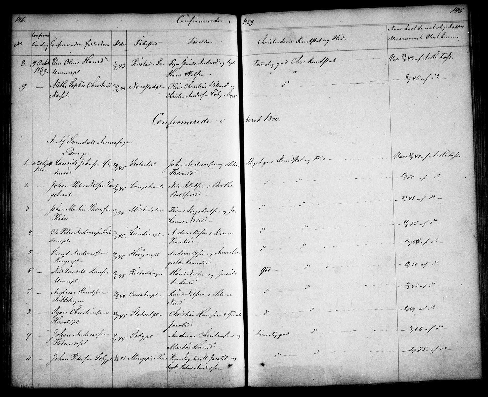 Våler prestekontor Kirkebøker, AV/SAO-A-11083/F/Fa/L0006: Parish register (official) no. I 6, 1840-1861, p. 146