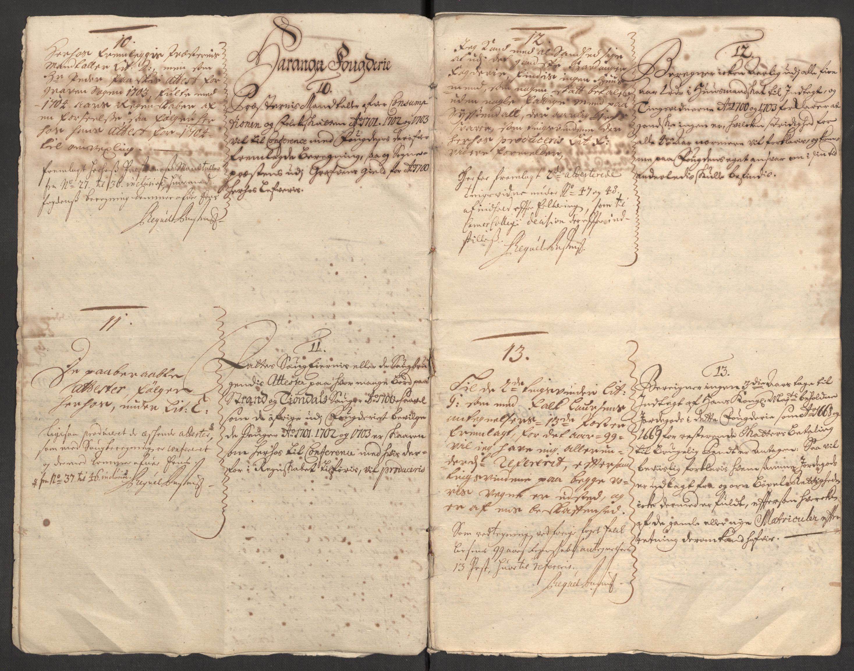 Rentekammeret inntil 1814, Reviderte regnskaper, Fogderegnskap, RA/EA-4092/R48/L2981: Fogderegnskap Sunnhordland og Hardanger, 1703, p. 265