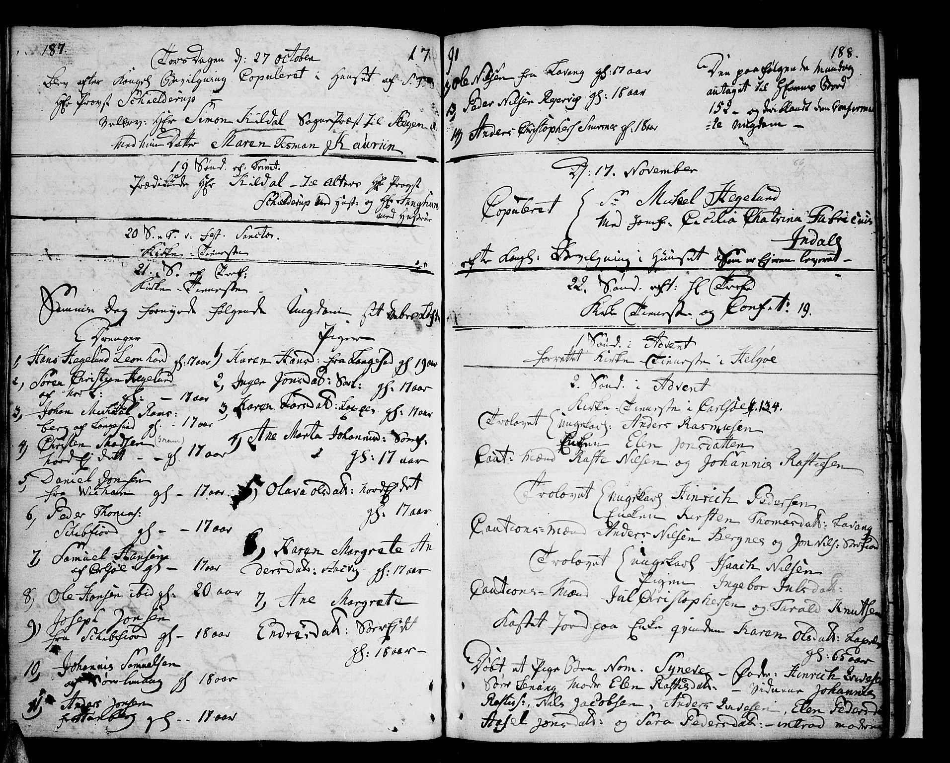 Karlsøy sokneprestembete, AV/SATØ-S-1299/H/Ha/Haa/L0001kirke: Parish register (official) no. 1, 1775-1823, p. 187-188