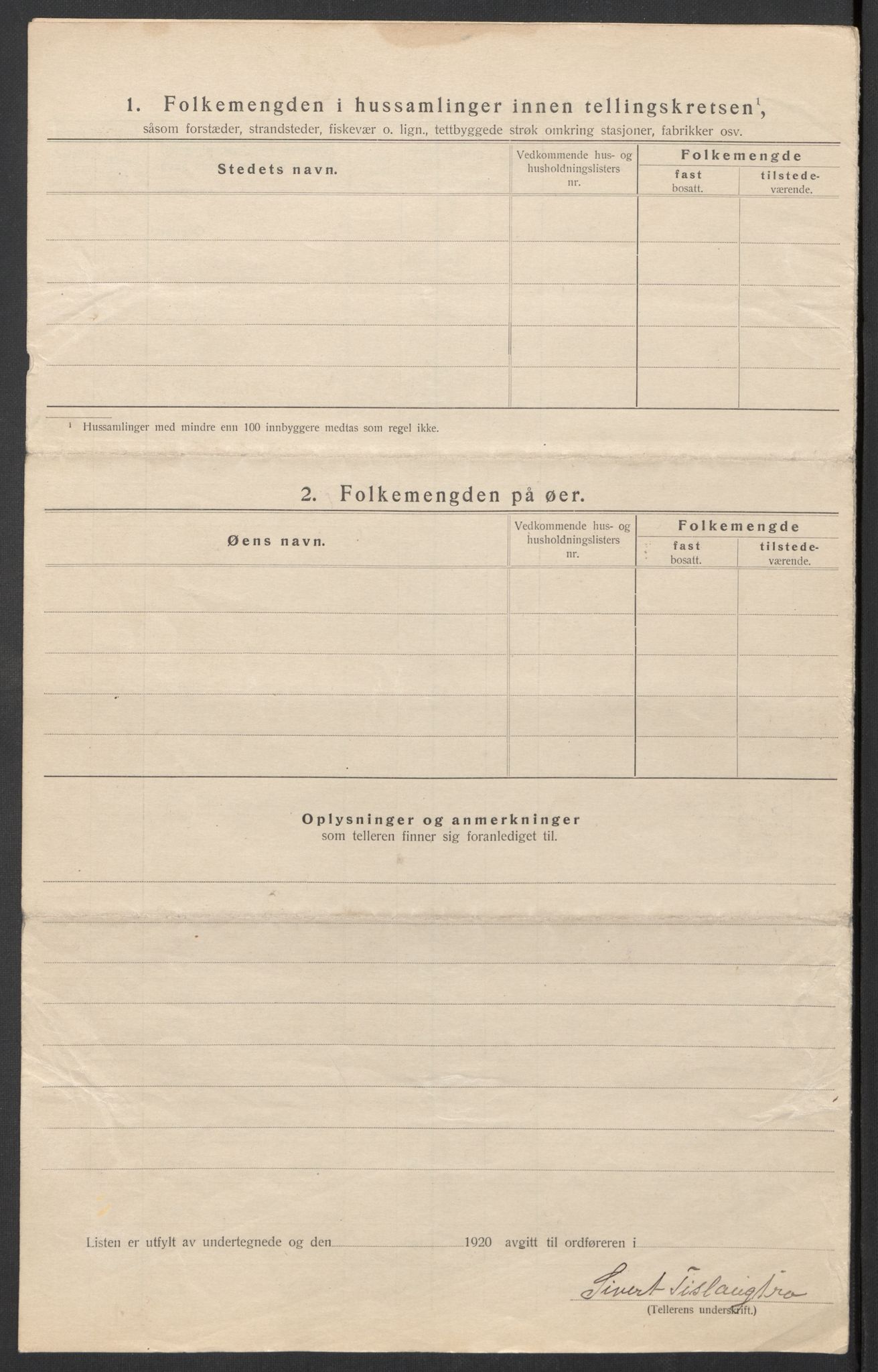 SAT, 1920 census for Melhus, 1920, p. 10