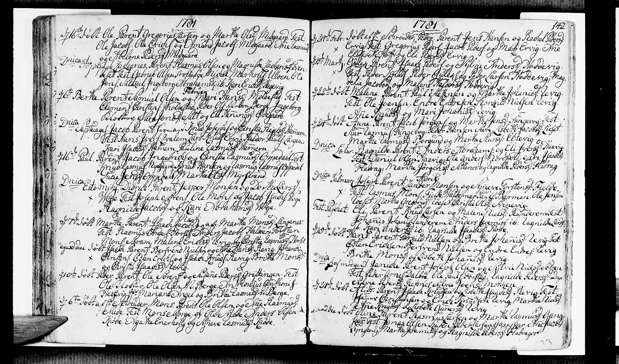 Selje sokneprestembete, AV/SAB-A-99938/H/Ha/Haa/Haaa: Parish register (official) no. A 5, 1760-1782, p. 142