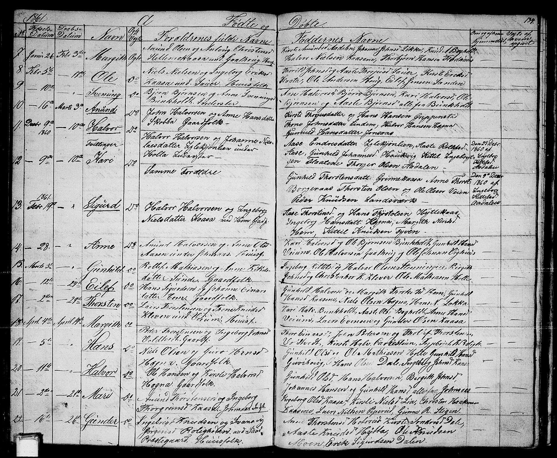 Sauherad kirkebøker, SAKO/A-298/G/Ga/L0002: Parish register (copy) no. I 2, 1842-1866, p. 134