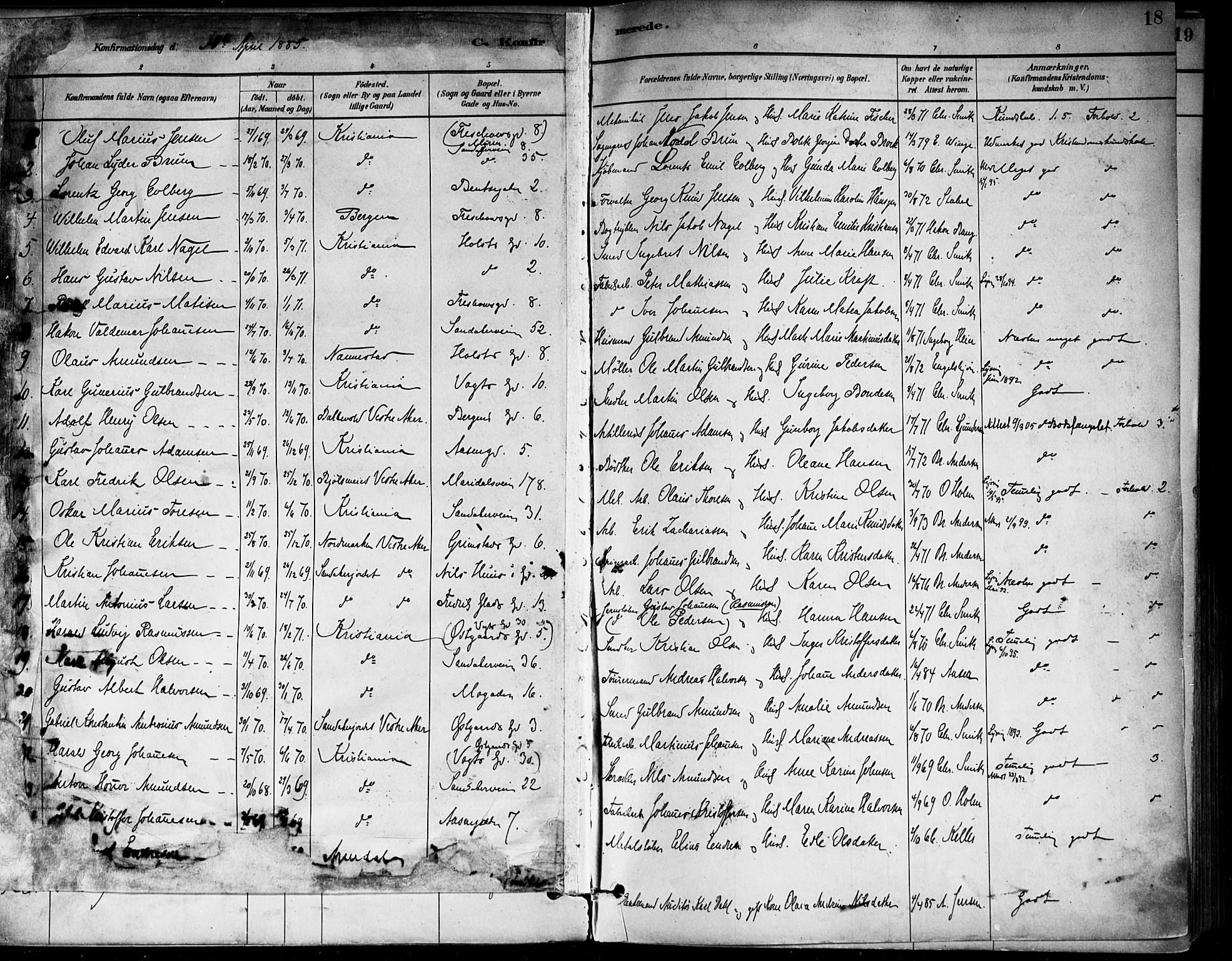Sagene prestekontor Kirkebøker, SAO/A-10796/F/L0002: Parish register (official) no. 2, 1880-1897, p. 18