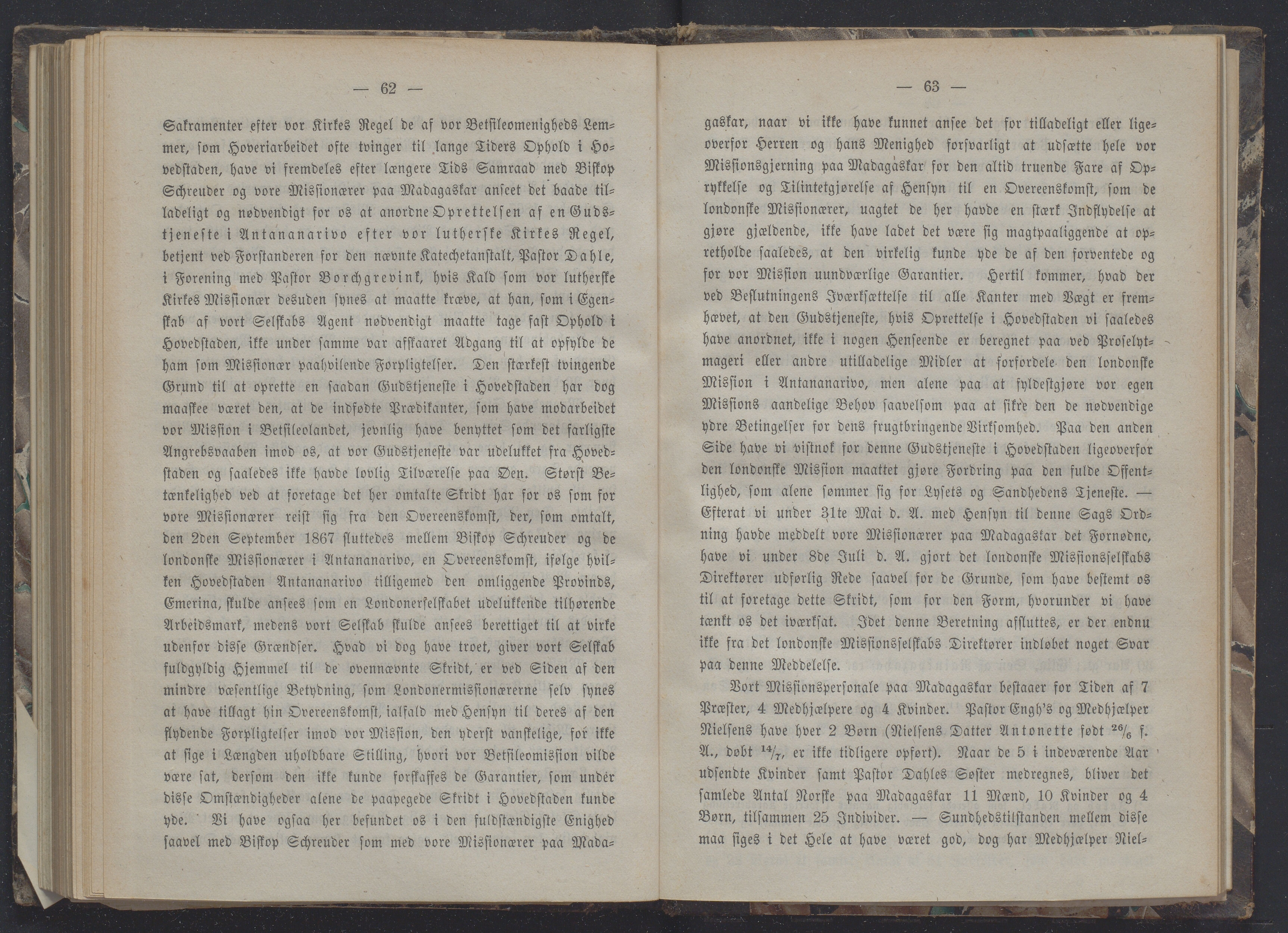 Det Norske Misjonsselskap - hovedadministrasjonen, VID/MA-A-1045/D/Db/Dba/L0337/0010: Beretninger, Bøker, Skrifter o.l   / Årsberetninger 29 , 1871, p. 62-63