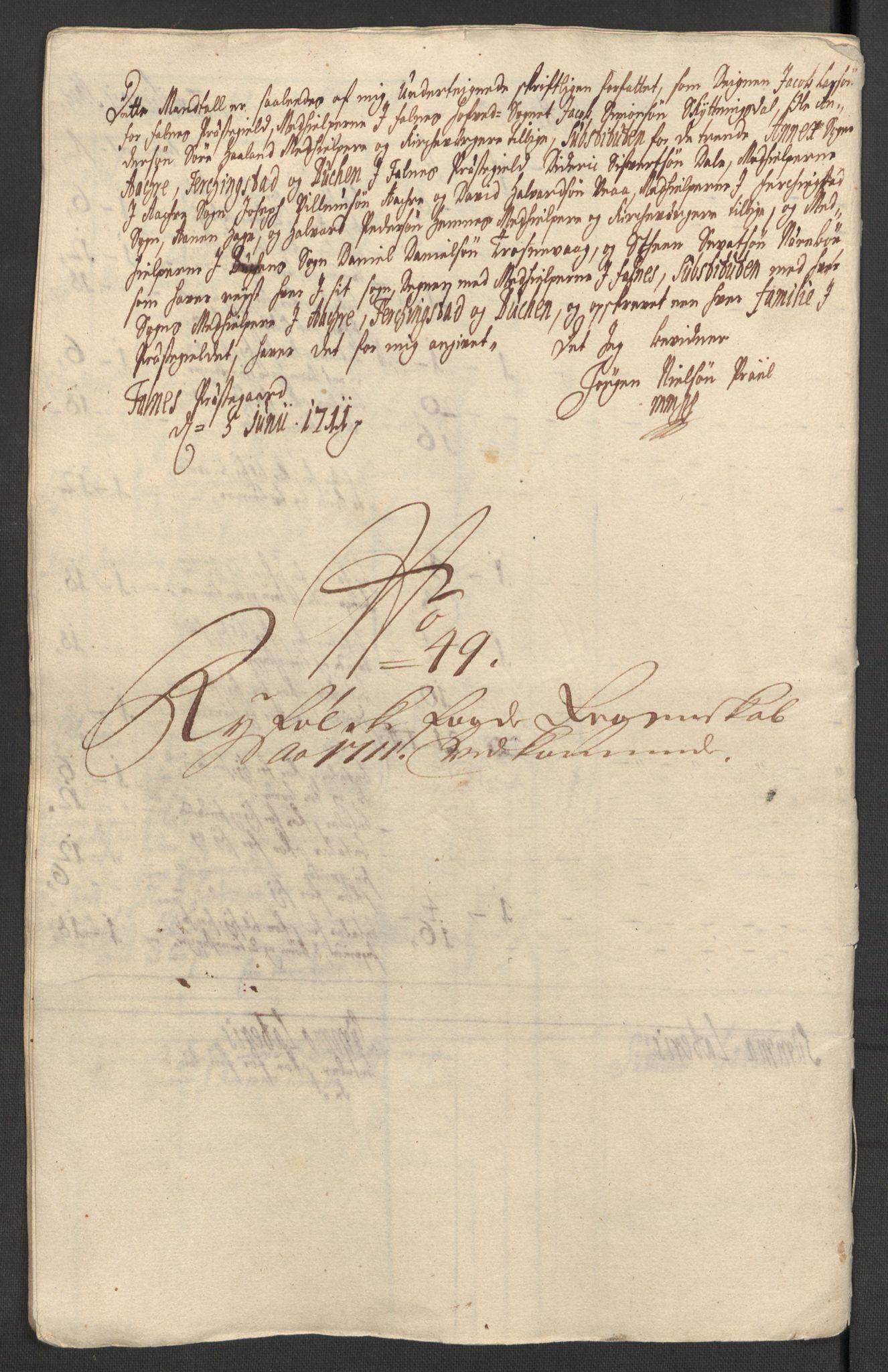 Rentekammeret inntil 1814, Reviderte regnskaper, Fogderegnskap, RA/EA-4092/R47/L2864: Fogderegnskap Ryfylke, 1711, p. 502