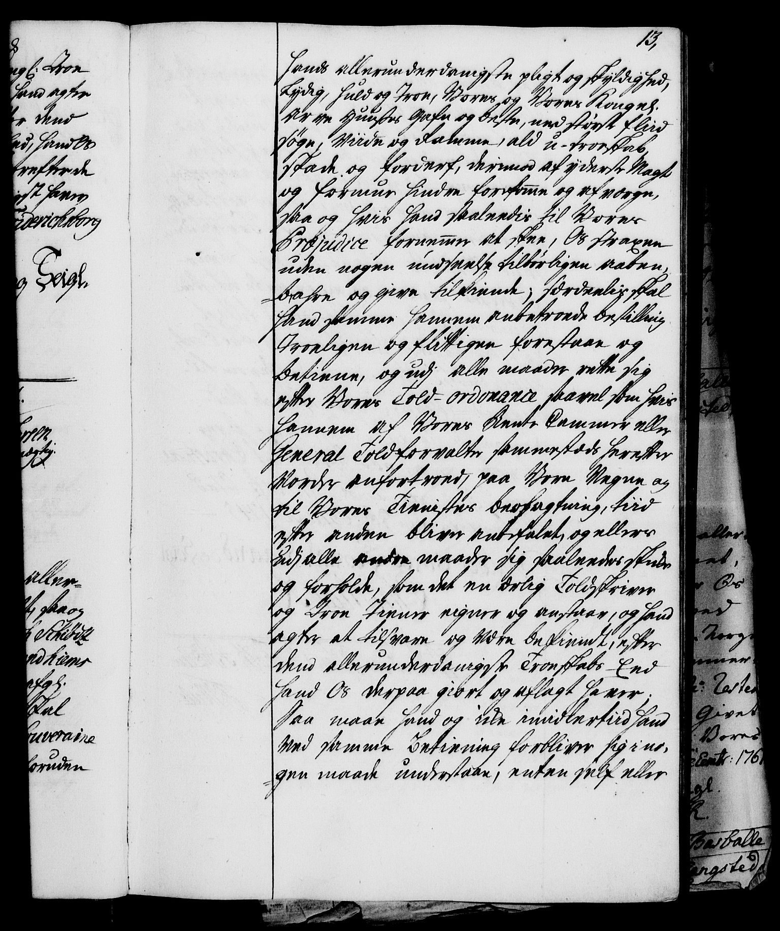 Rentekammeret, Kammerkanselliet, RA/EA-3111/G/Gg/Gge/L0003: Norsk bestallingsprotokoll med register (merket RK 53.27), 1745-1761, p. 13