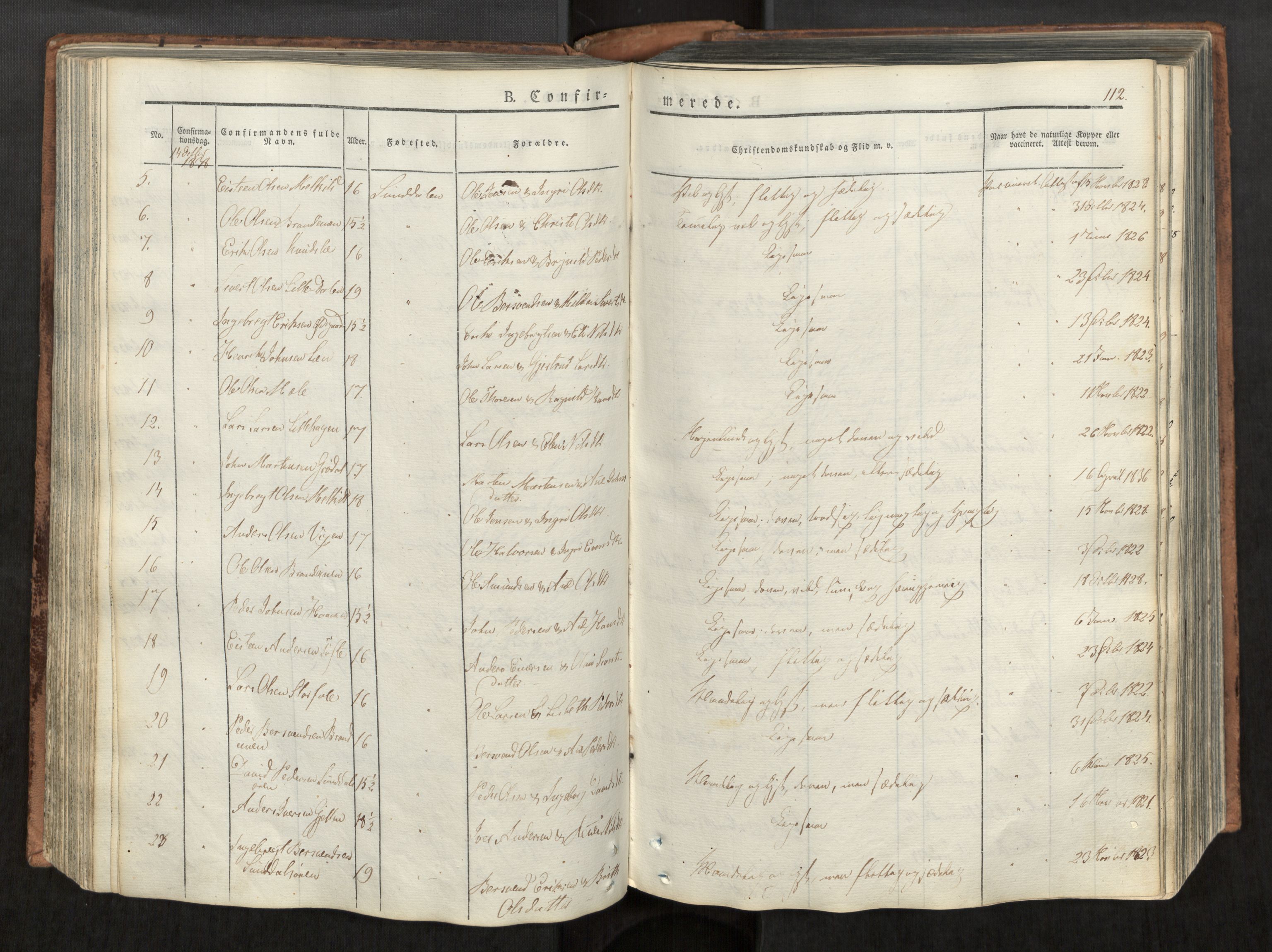 Ministerialprotokoller, klokkerbøker og fødselsregistre - Møre og Romsdal, SAT/A-1454/590/L1012: Parish register (official) no. 590A04, 1832-1846, p. 112