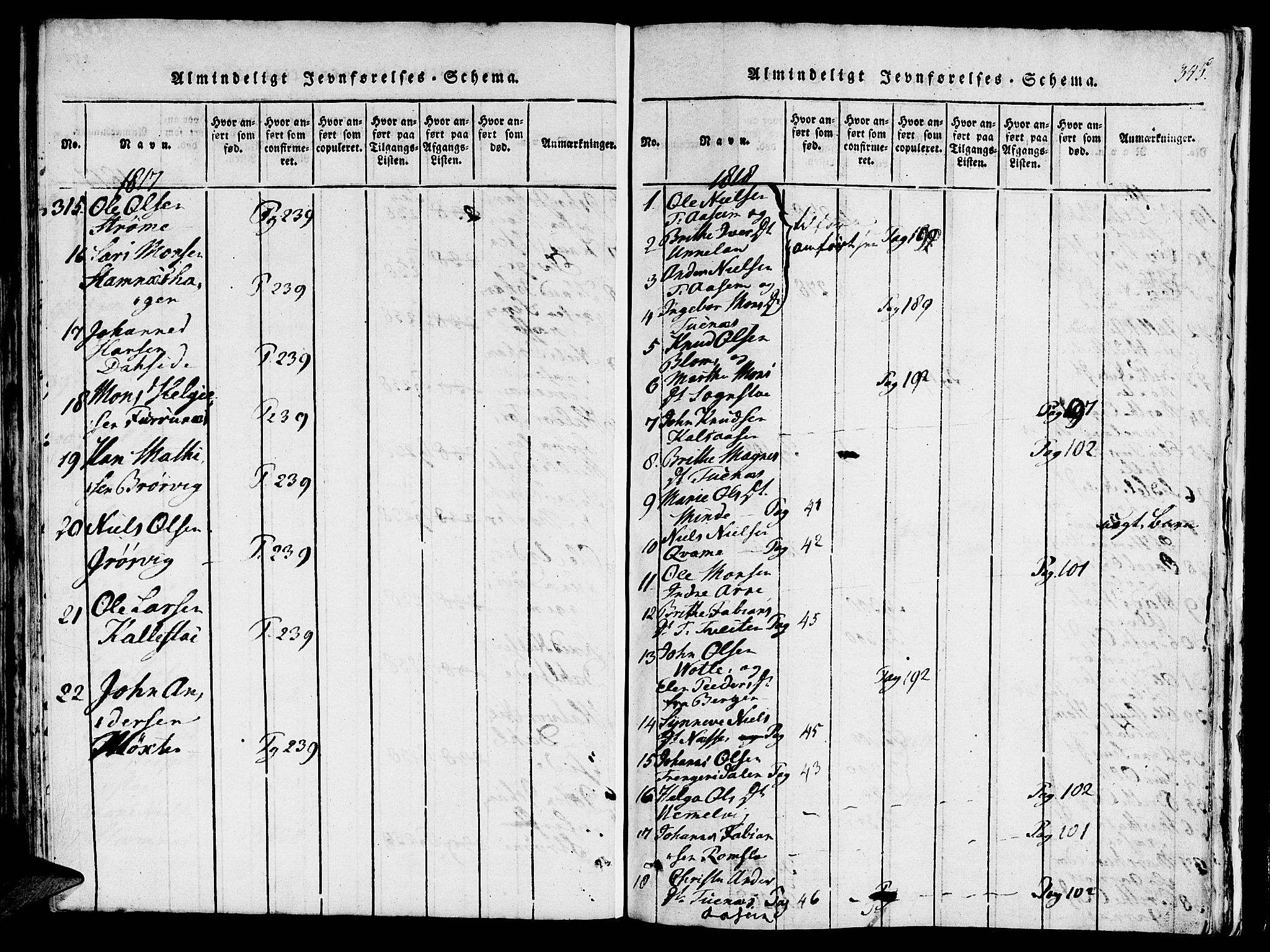 Haus sokneprestembete, AV/SAB-A-75601/H/Haa: Parish register (official) no. A 12, 1816-1821, p. 345