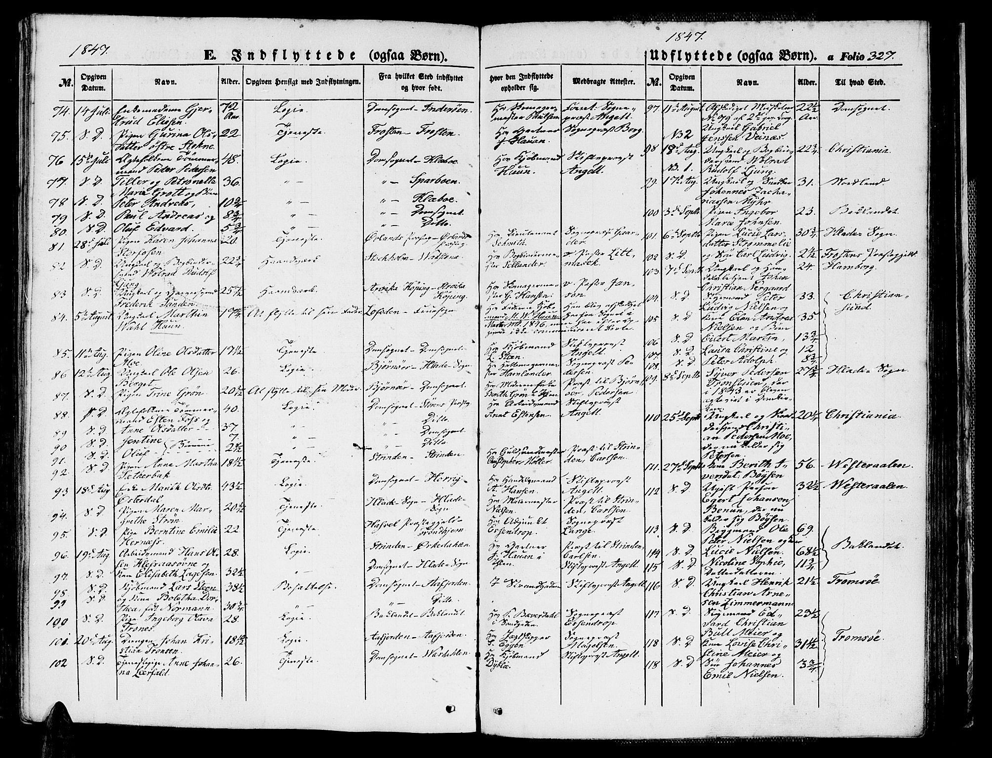 Ministerialprotokoller, klokkerbøker og fødselsregistre - Sør-Trøndelag, SAT/A-1456/602/L0137: Parish register (copy) no. 602C05, 1846-1856, p. 327