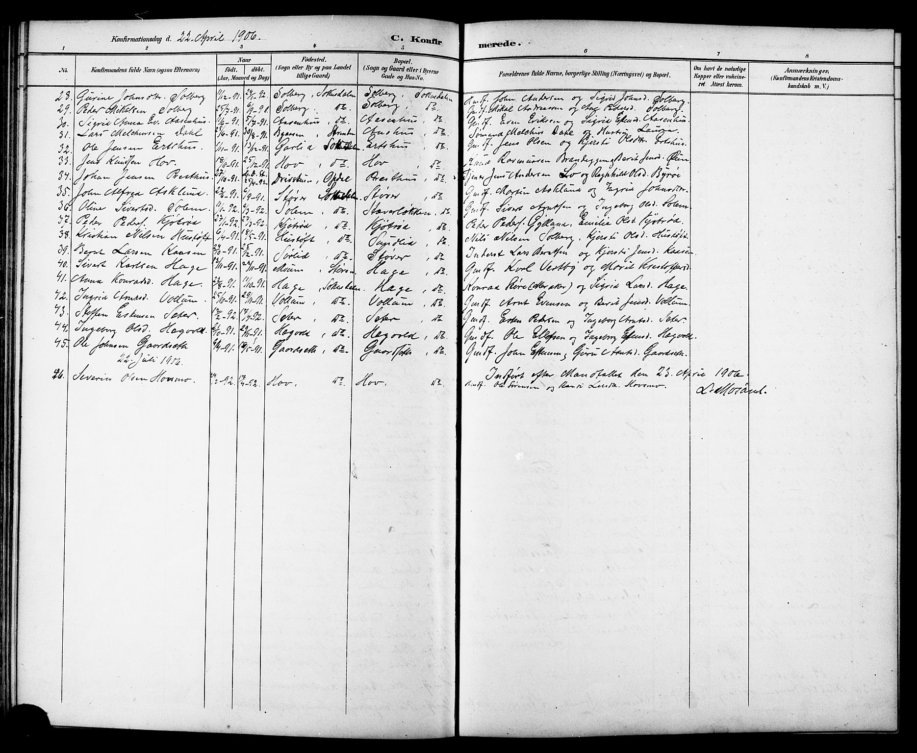 Ministerialprotokoller, klokkerbøker og fødselsregistre - Sør-Trøndelag, SAT/A-1456/689/L1044: Parish register (copy) no. 689C03, 1893-1922