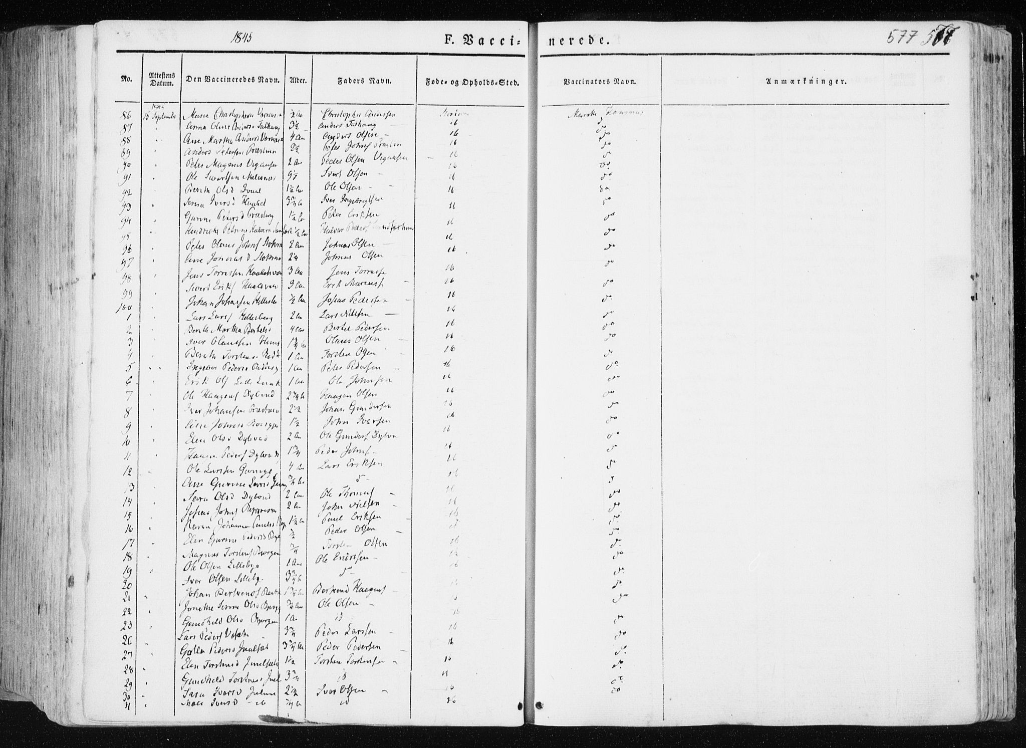 Ministerialprotokoller, klokkerbøker og fødselsregistre - Nord-Trøndelag, AV/SAT-A-1458/709/L0074: Parish register (official) no. 709A14, 1845-1858, p. 577