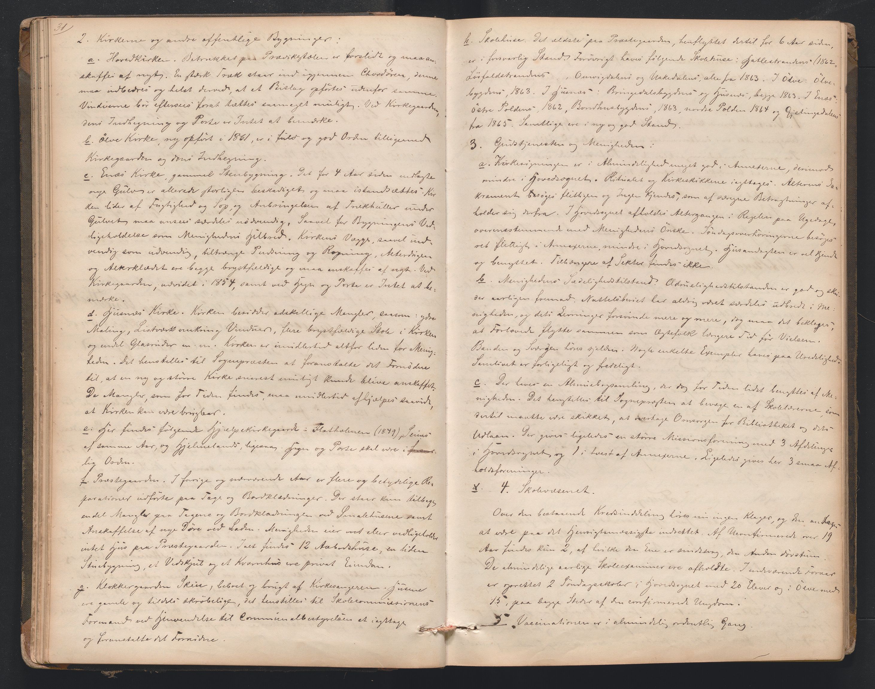Nordre Sunnhordland prosti, AV/SAB-A-99912/F/L0001: Visitasprotokoll , 1860-1959, p. 31