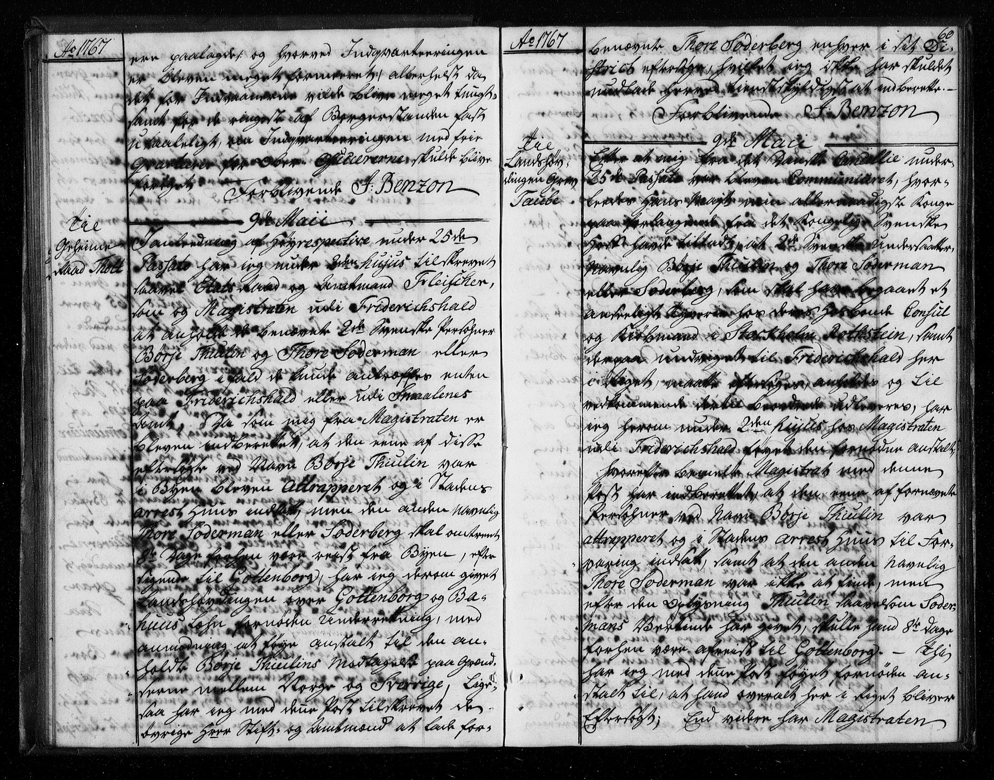 Stattholderembetet 1572-1771, AV/RA-EA-2870/Bf/L0006: Stattholderprotokoll (allmenn kopibok), 1767-1768, p. 59b-60a