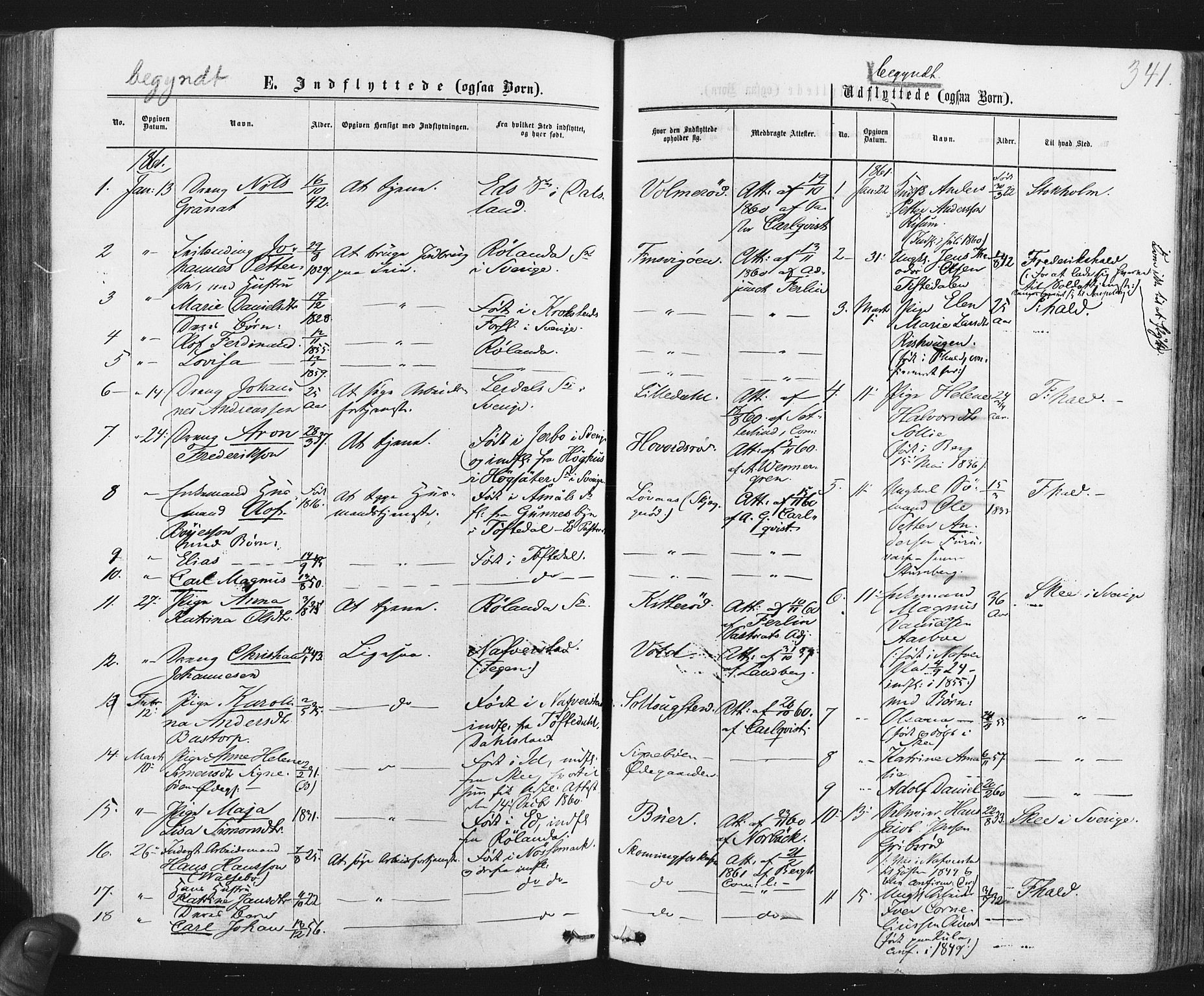 Idd prestekontor Kirkebøker, SAO/A-10911/F/Fc/L0005: Parish register (official) no. III 5, 1861-1877, p. 341
