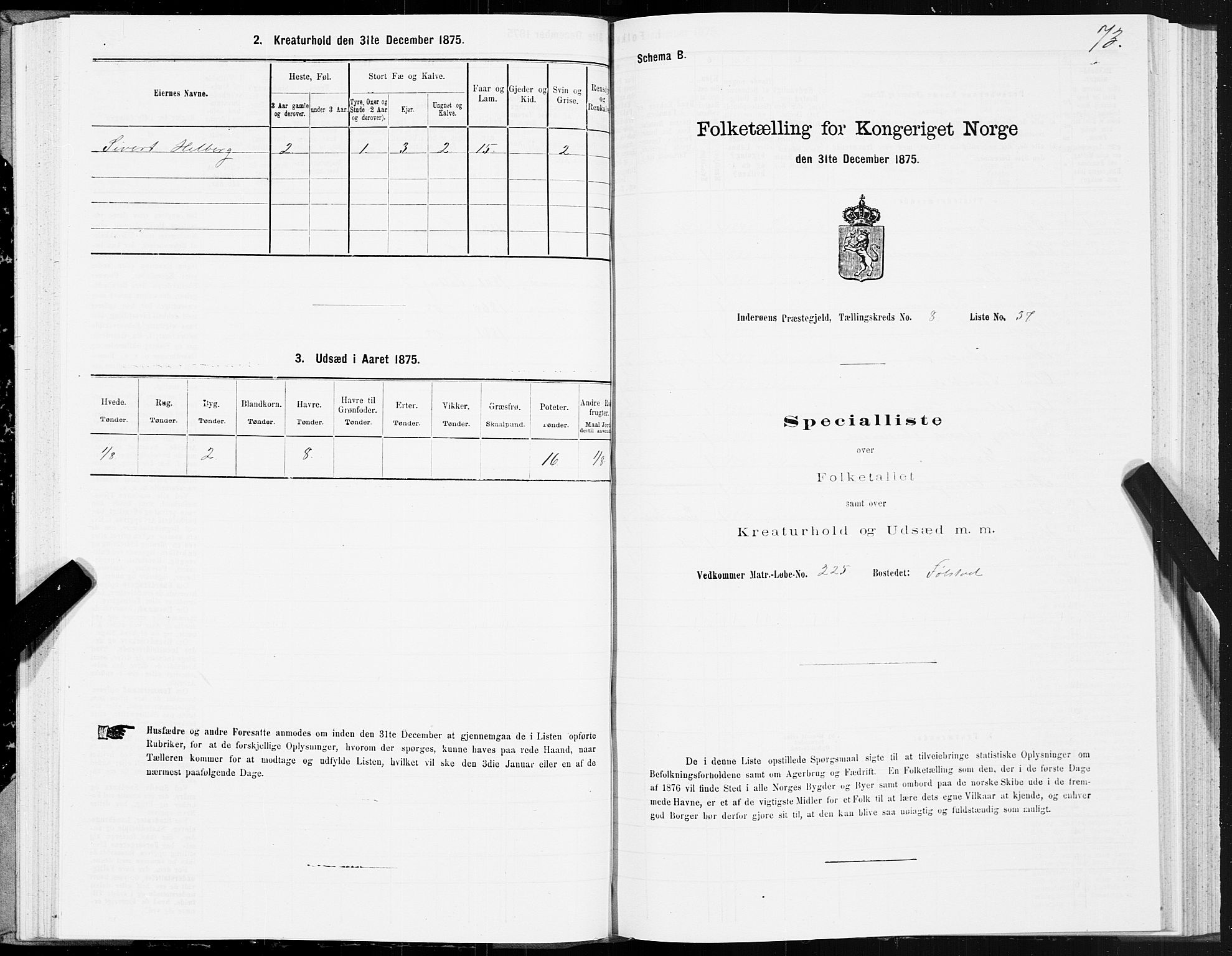 SAT, 1875 census for 1729P Inderøy, 1875, p. 5073