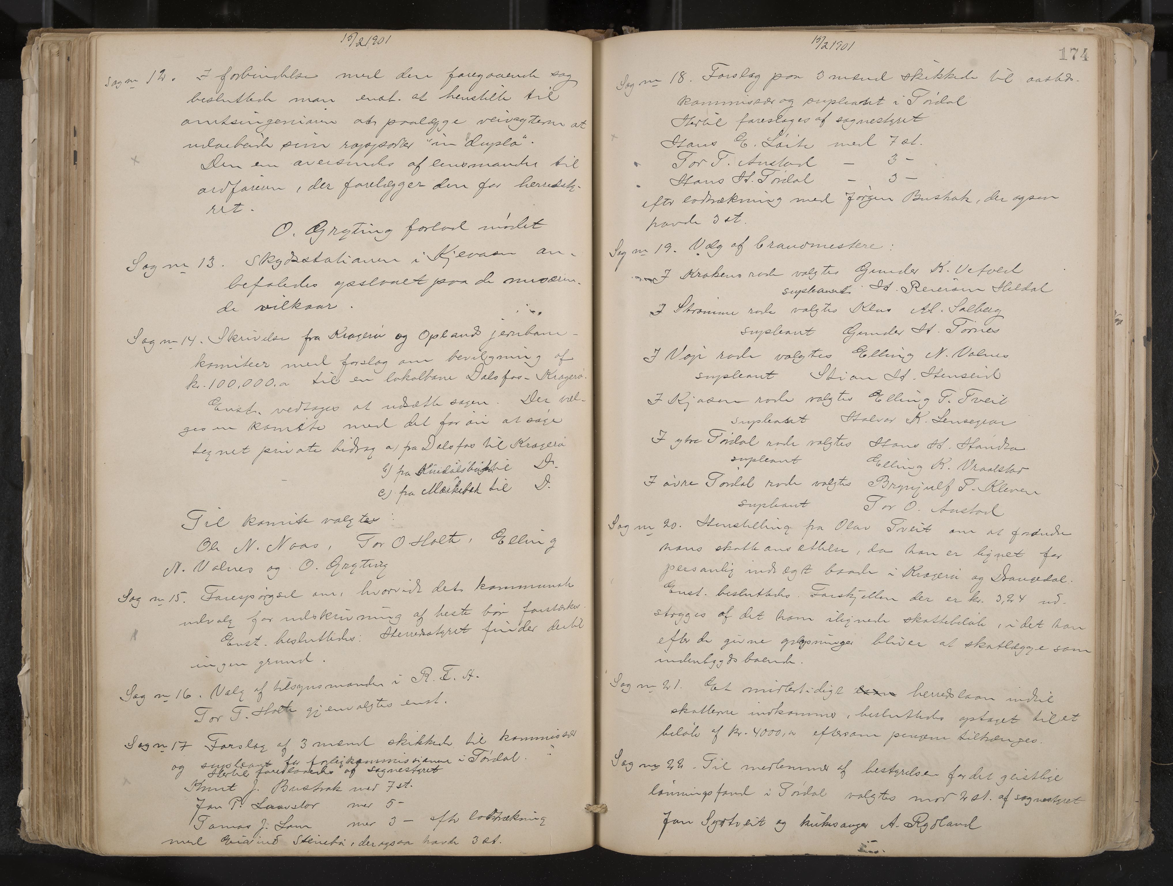 Drangedal formannskap og sentraladministrasjon, IKAK/0817021/A/L0003: Møtebok, 1893-1906, p. 174