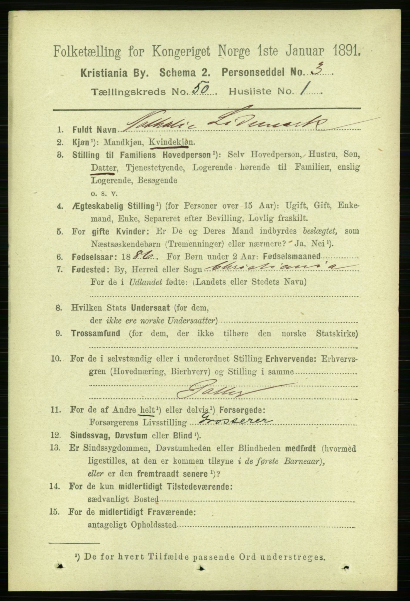 RA, 1891 census for 0301 Kristiania, 1891, p. 28982