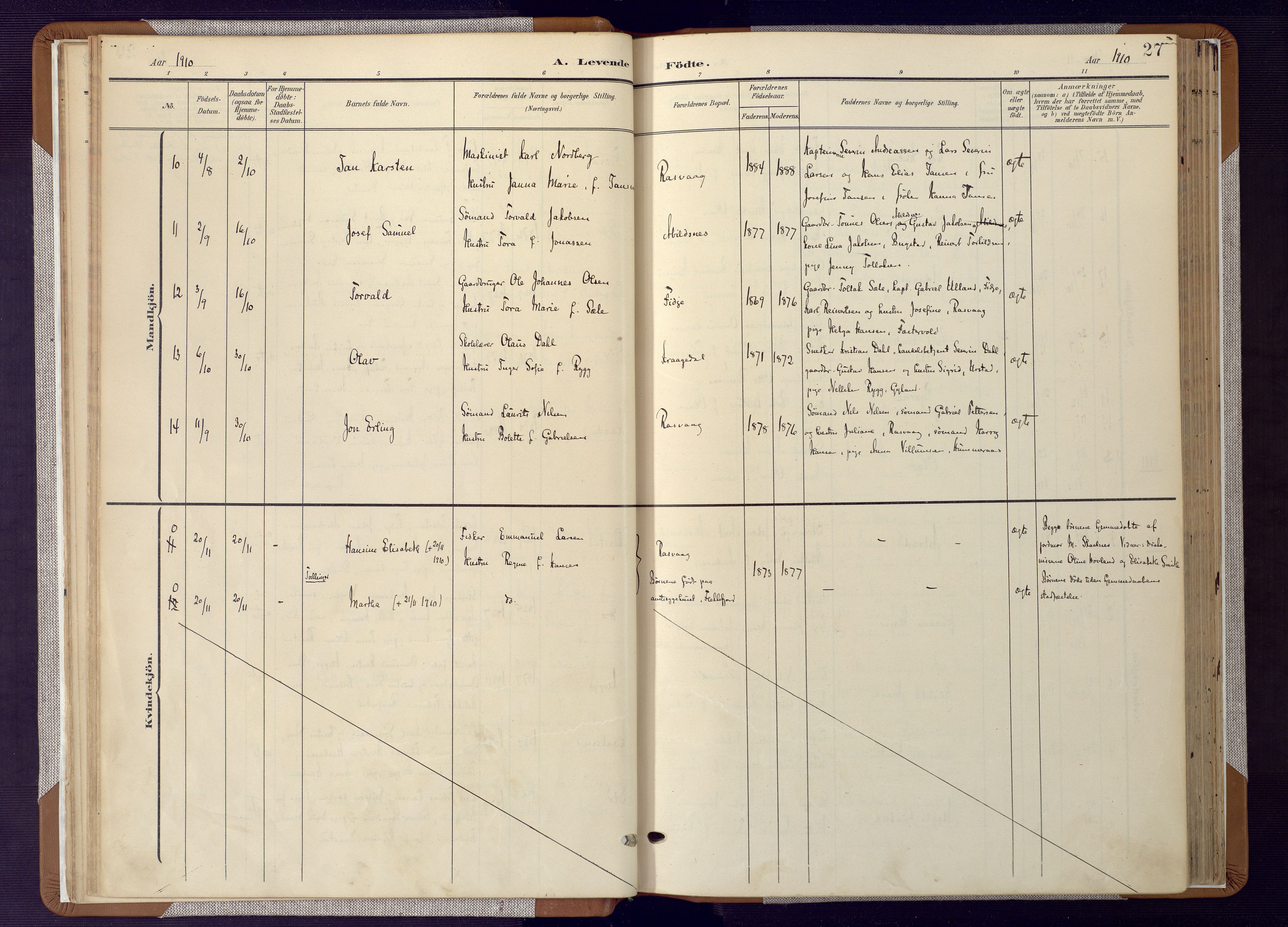 Flekkefjord sokneprestkontor, AV/SAK-1111-0012/F/Fa/Fab/L0007: Parish register (official) no. A 7, 1902-1921, p. 27