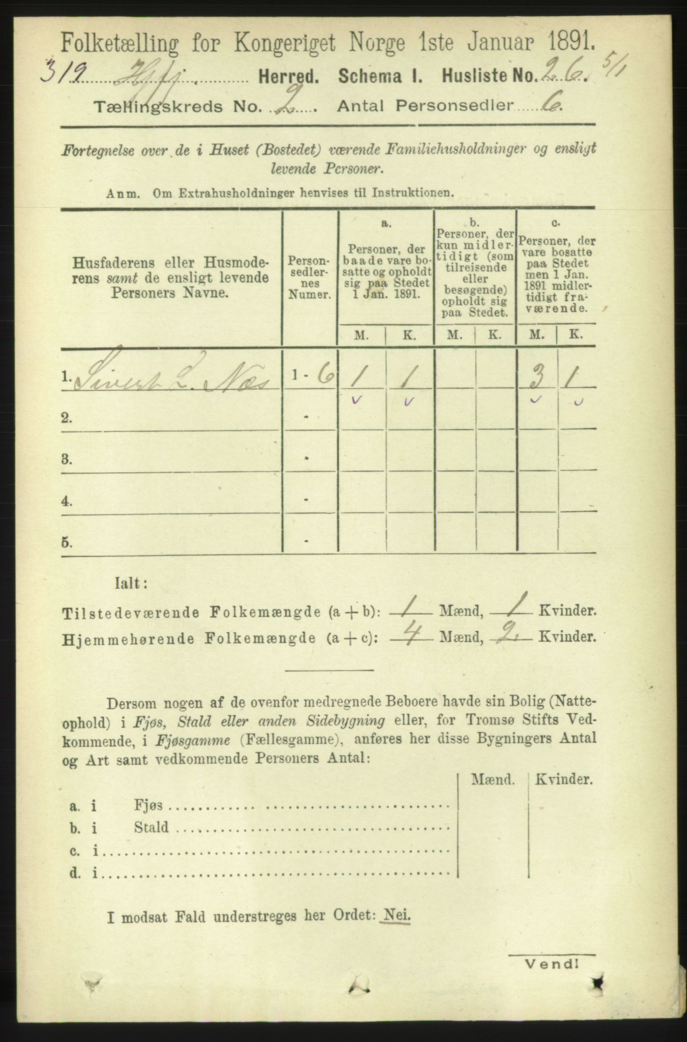 RA, 1891 census for 1522 Hjørundfjord, 1891, p. 240