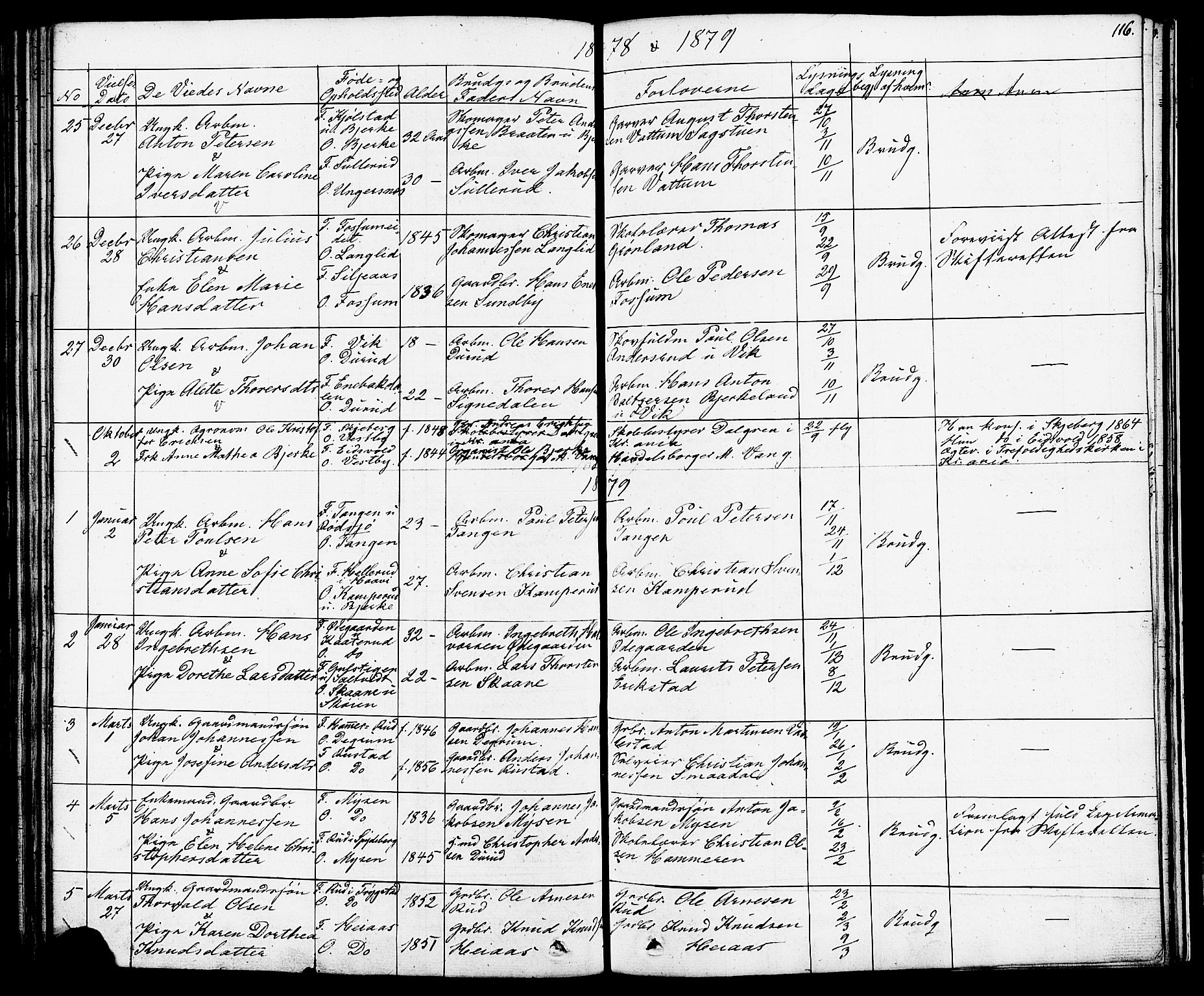 Enebakk prestekontor Kirkebøker, SAO/A-10171c/F/Fa/L0012: Parish register (official) no. I 12, 1832-1882, p. 116