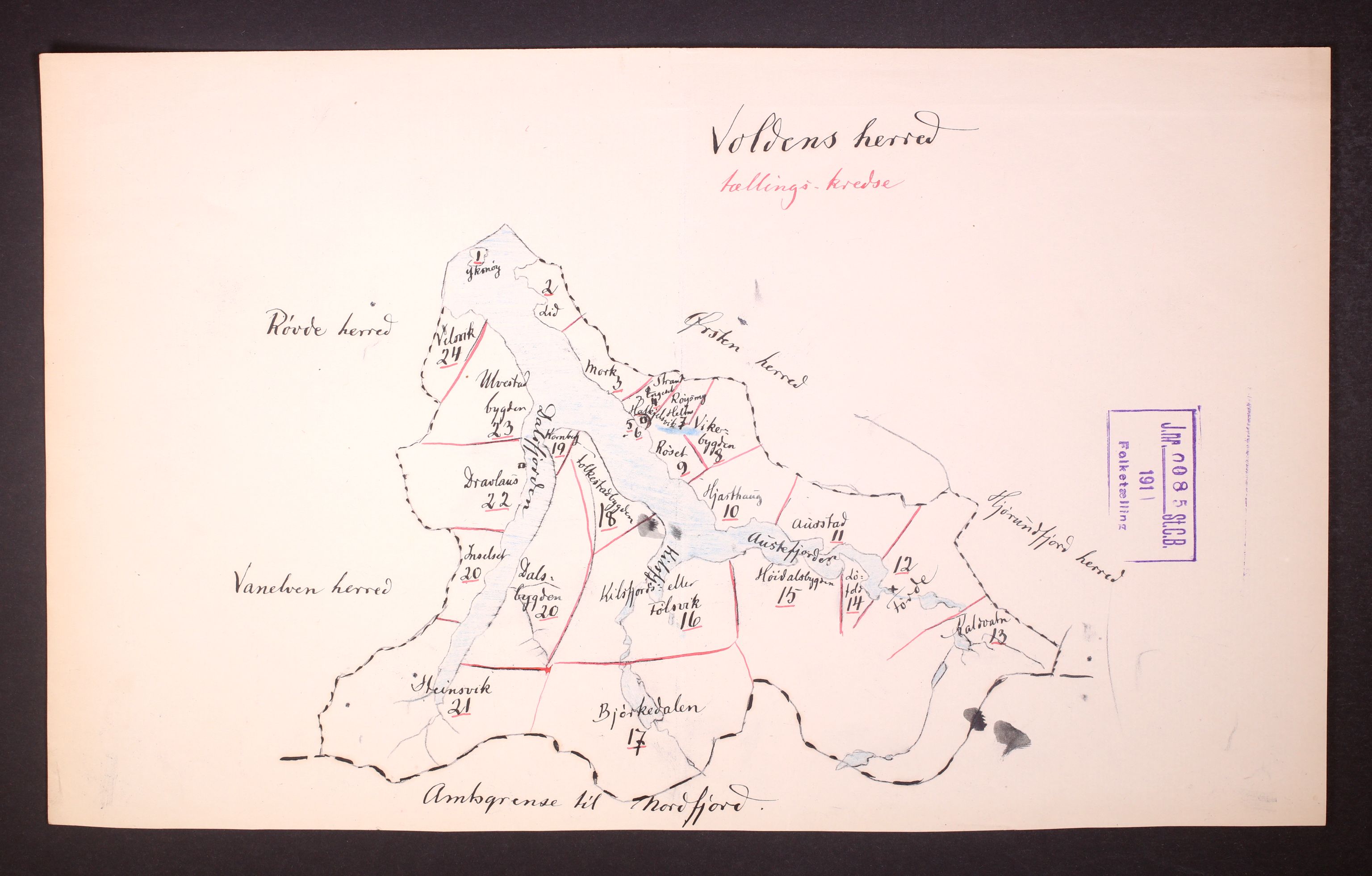 RA, 1910 census for Volda, 1910, p. 77