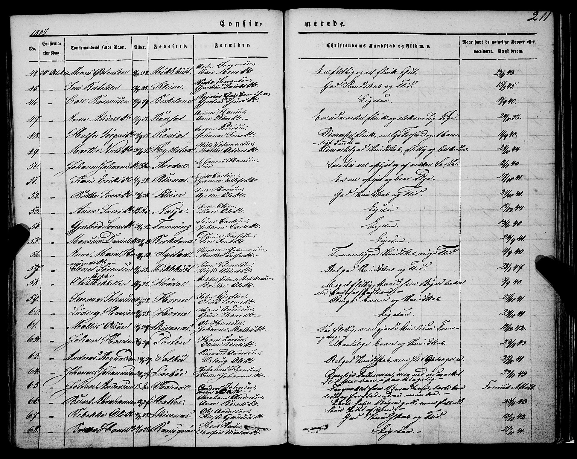 Askvoll sokneprestembete, AV/SAB-A-79501/H/Haa/Haaa/L0011/0001: Parish register (official) no. A 11 I, 1845-1864, p. 211