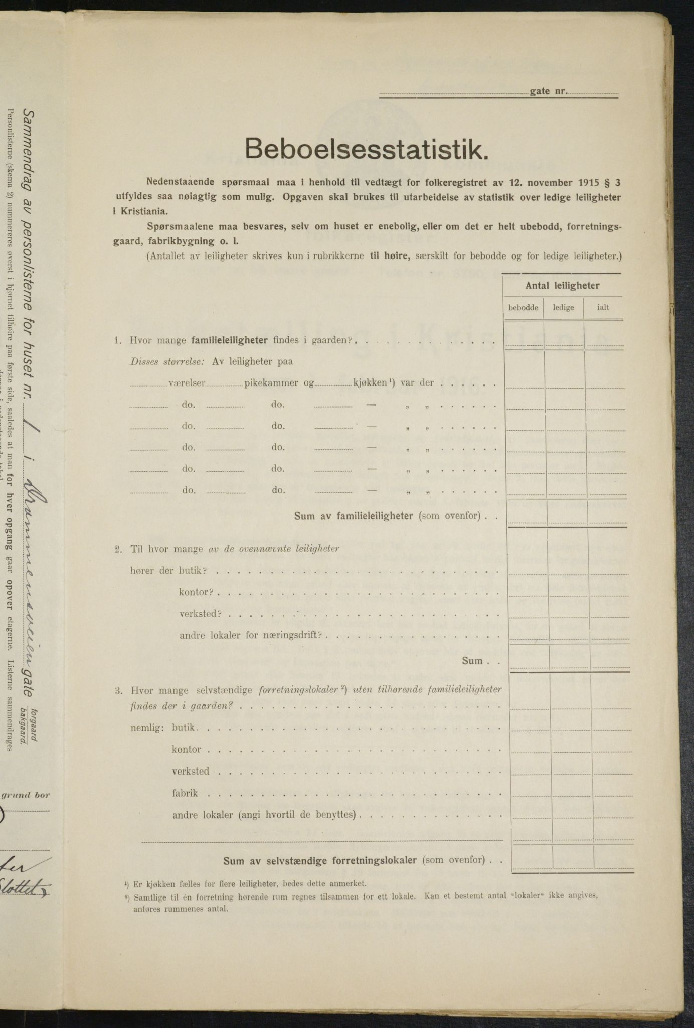 OBA, Municipal Census 1916 for Kristiania, 1916, p. 16324