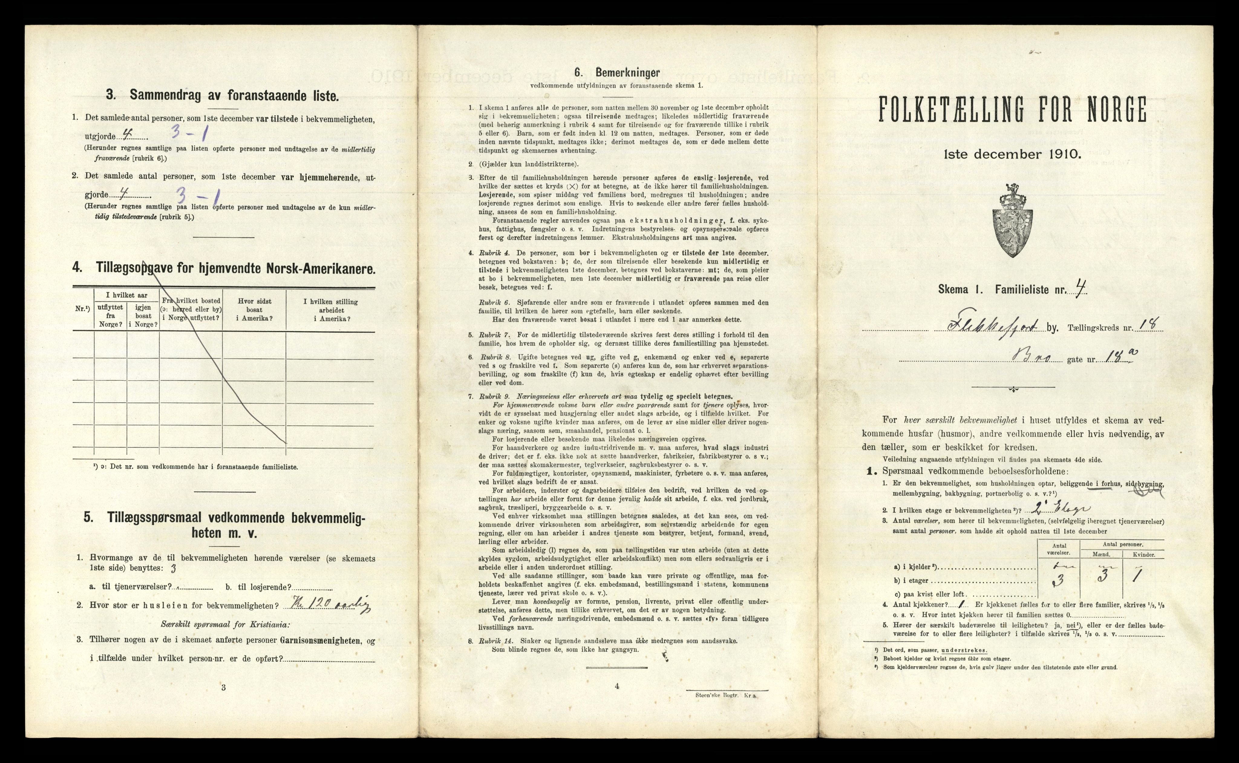 RA, 1910 census for Flekkefjord, 1910, p. 1516