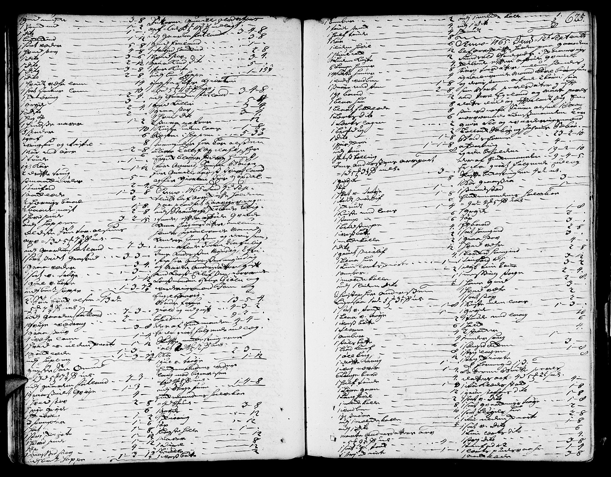 Sunnhordland sorenskrivar, SAB/A-2401/1/H/Ha/Haa/L0007: Skifteprotokollar. Register på lesesal. Fol. 901- ut, 1765-1768, p. 624b-625a