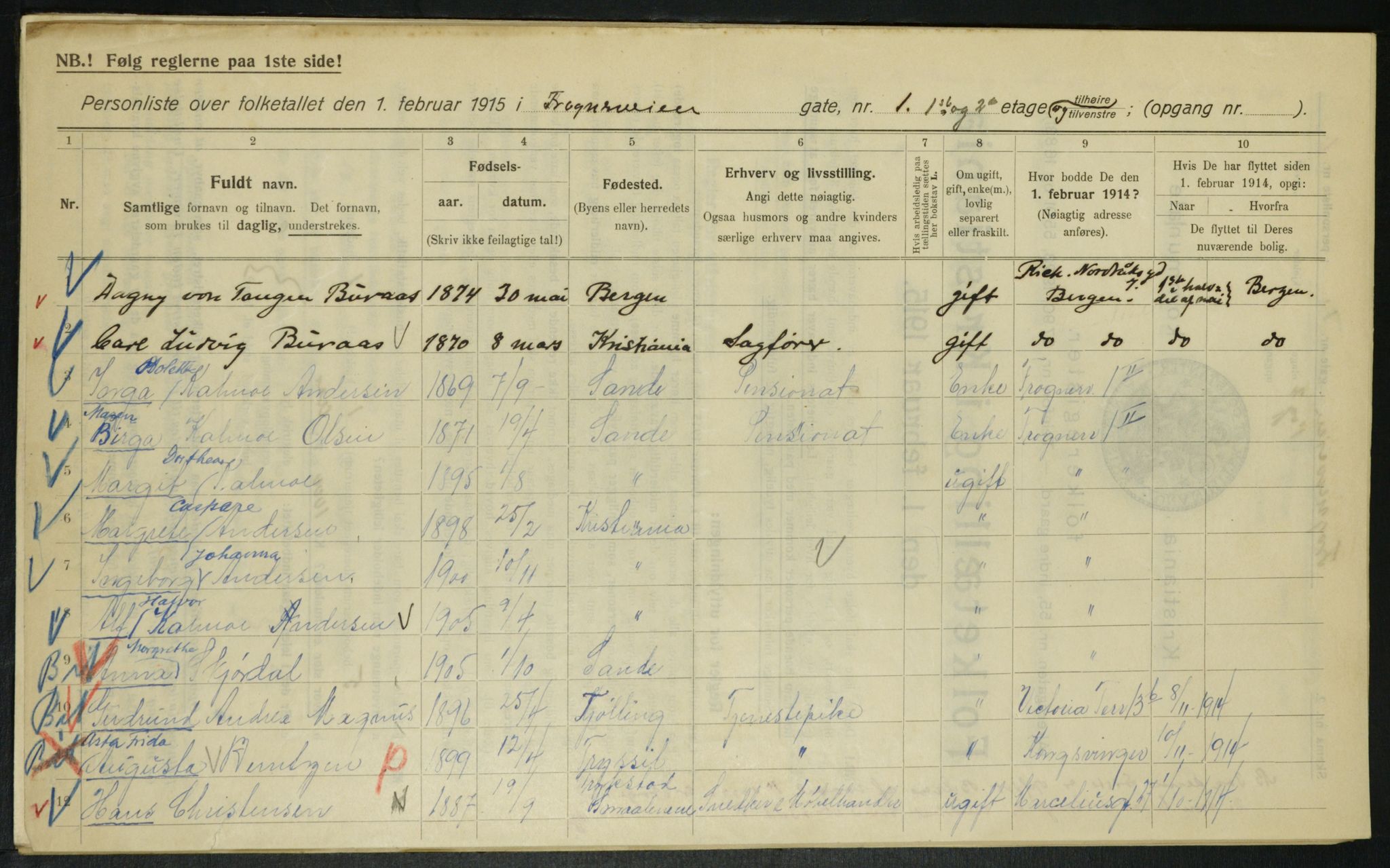 OBA, Municipal Census 1915 for Kristiania, 1915, p. 26774