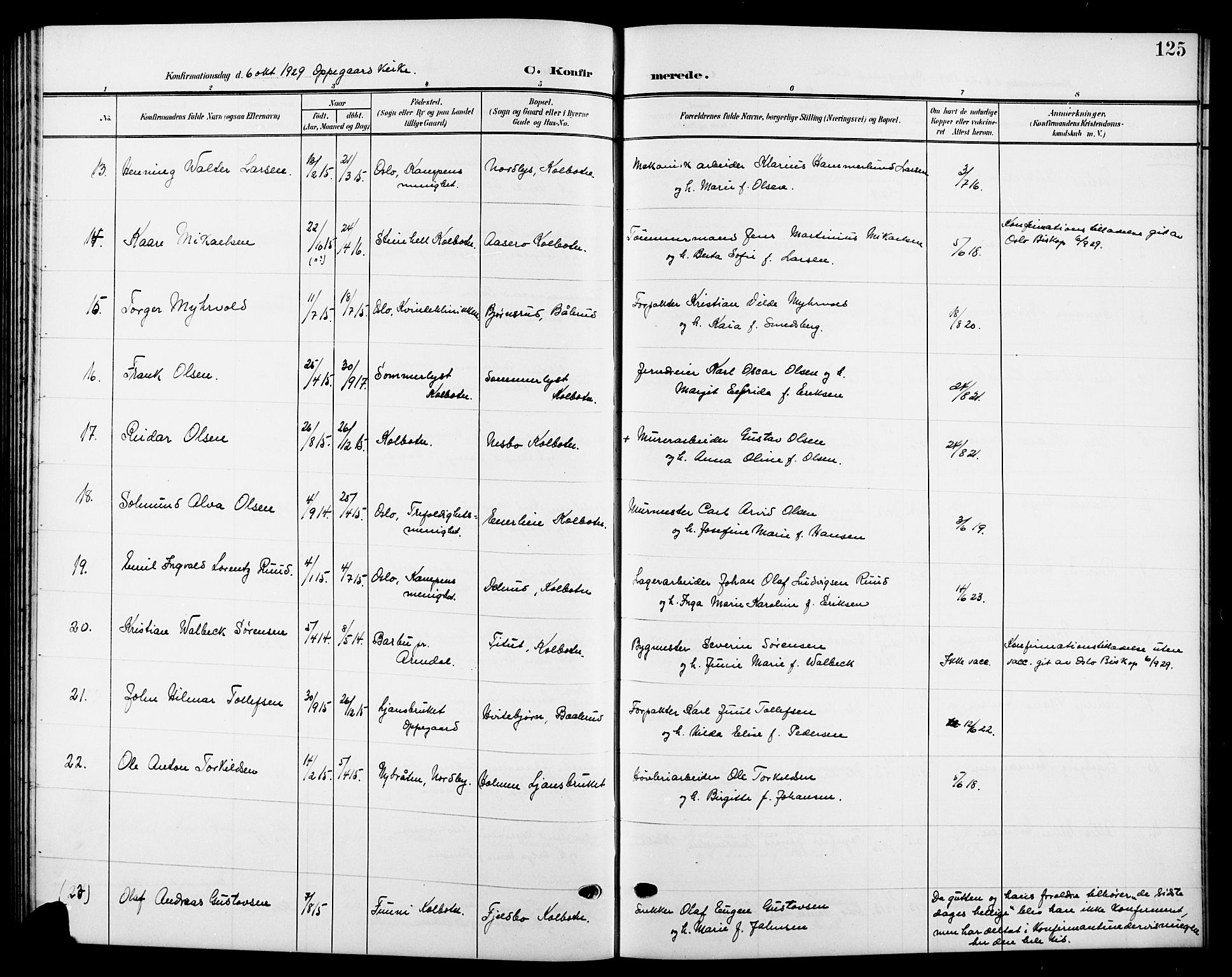 Nesodden prestekontor Kirkebøker, AV/SAO-A-10013/G/Gb/L0001: Parish register (copy) no. II 1, 1905-1924, p. 125