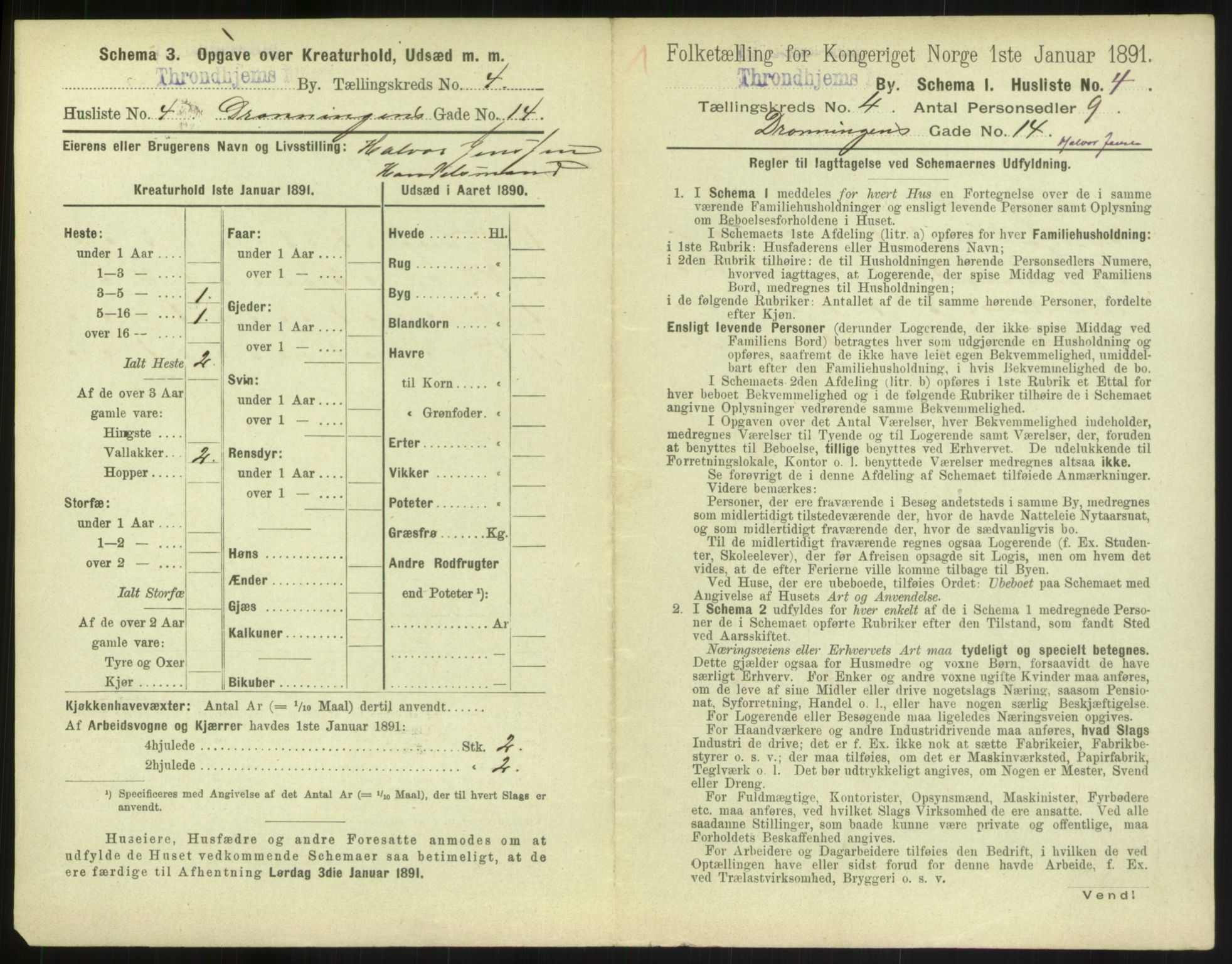 RA, 1891 census for 1601 Trondheim, 1891, p. 472