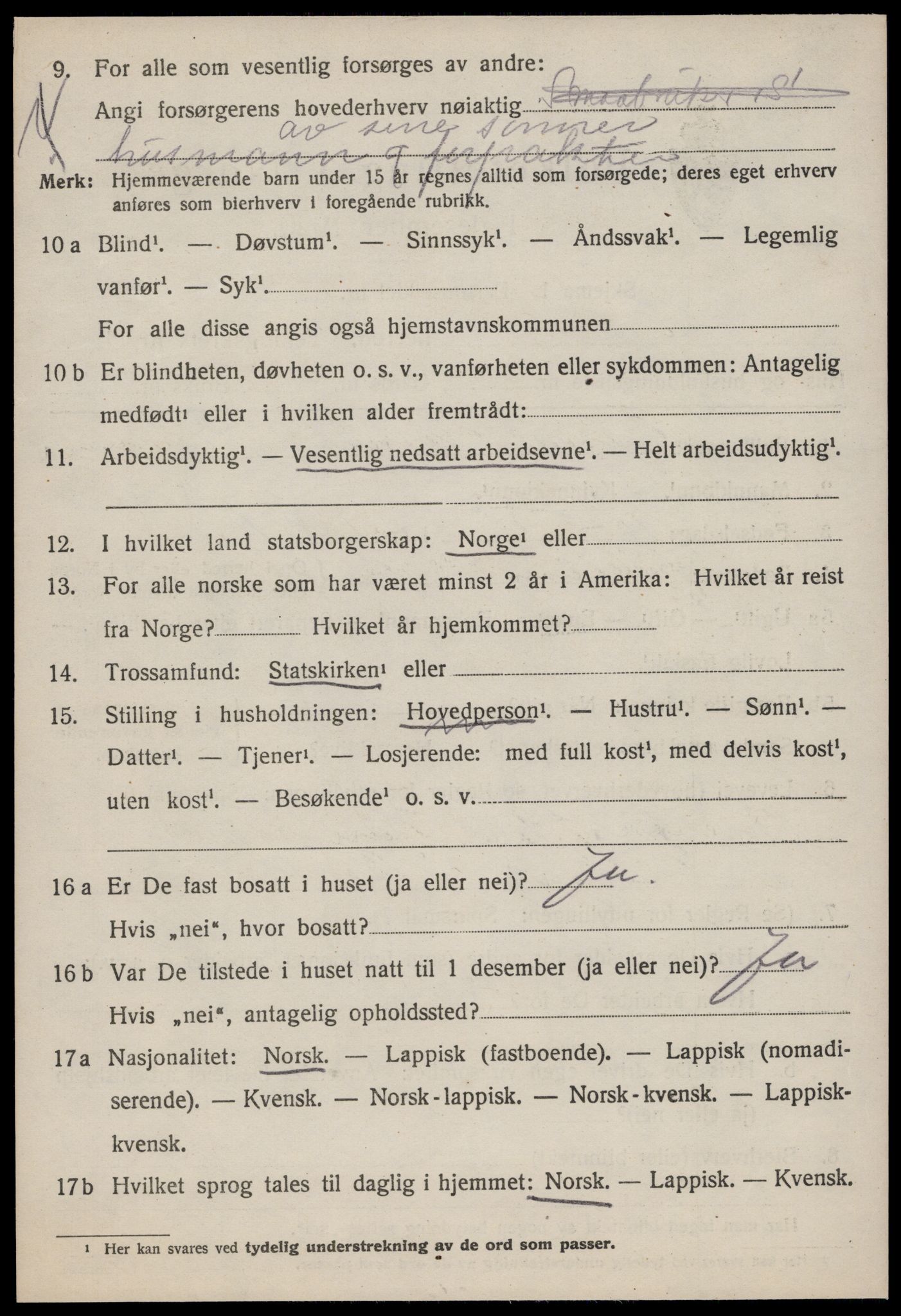 SAT, 1920 census for Meldal, 1920, p. 7494