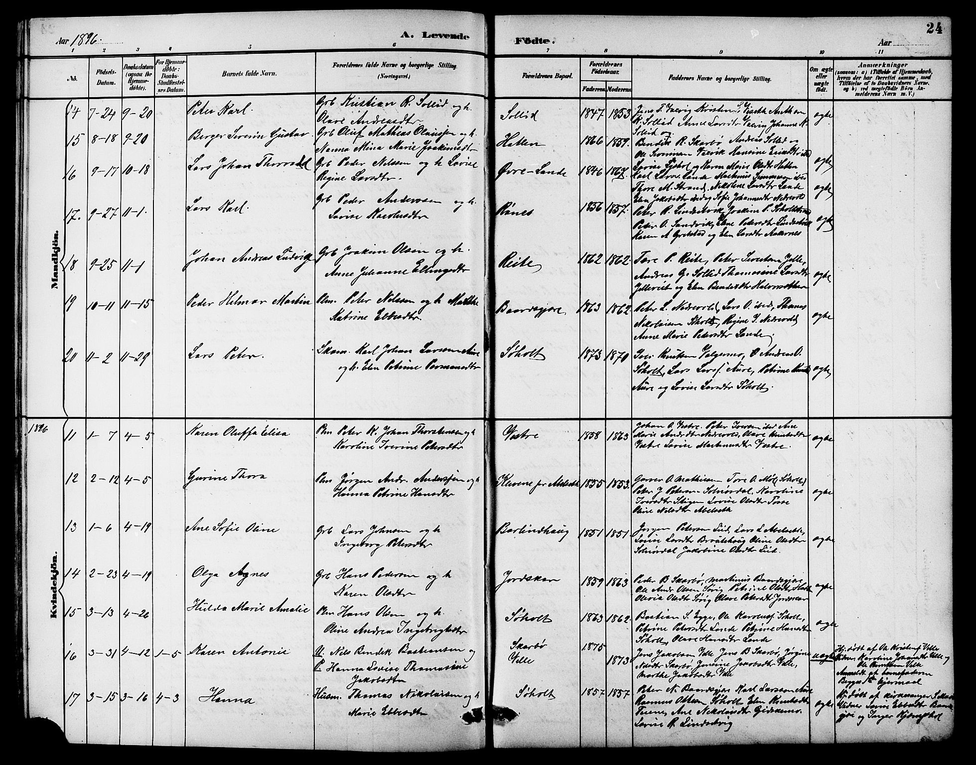 Ministerialprotokoller, klokkerbøker og fødselsregistre - Møre og Romsdal, AV/SAT-A-1454/522/L0327: Parish register (copy) no. 522C06, 1890-1915, p. 24