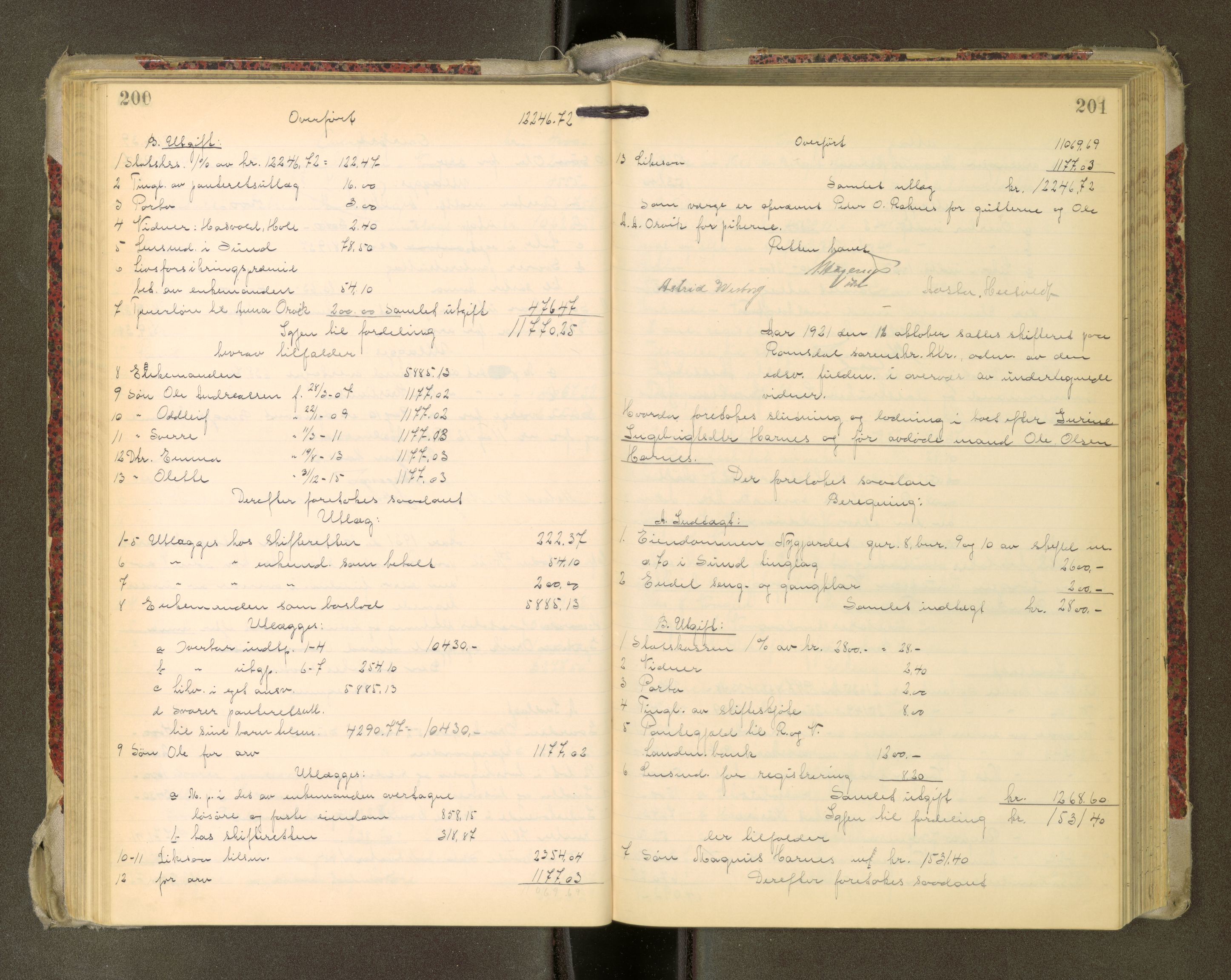 Romsdal sorenskriveri, AV/SAT-A-4149/1/3/3A/L0022: Skifteutlodnings Protokoll, 1920-1924, p. 200-201