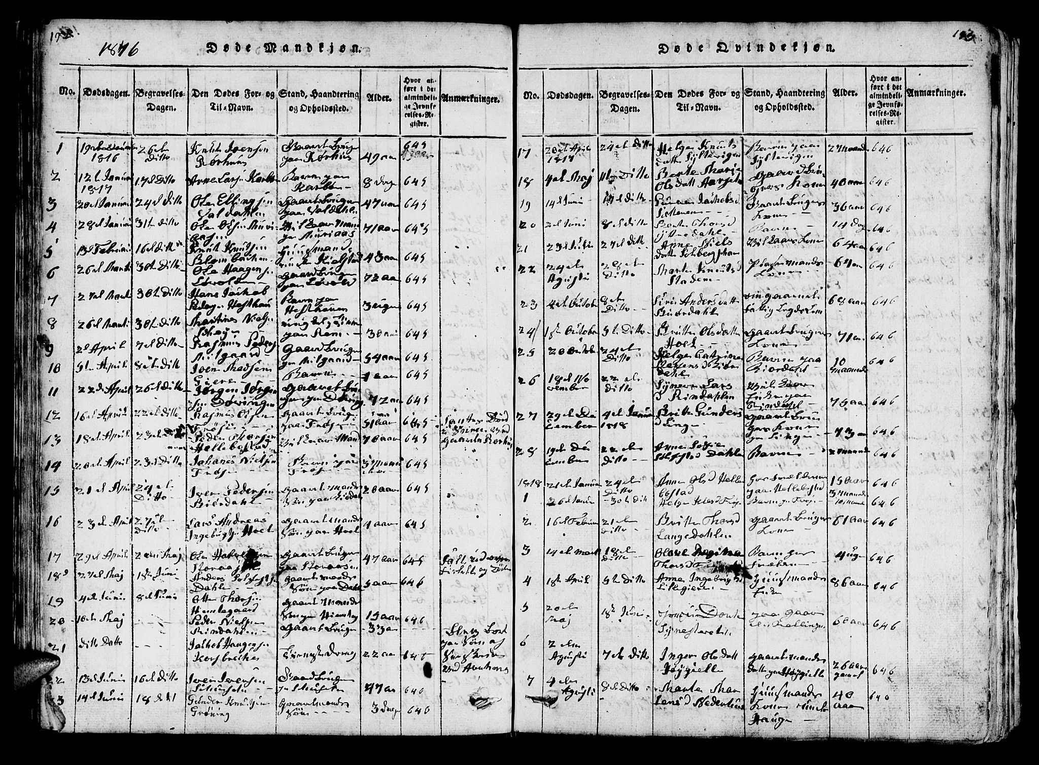 Ministerialprotokoller, klokkerbøker og fødselsregistre - Møre og Romsdal, AV/SAT-A-1454/519/L0246: Parish register (official) no. 519A05, 1817-1834, p. 192-193