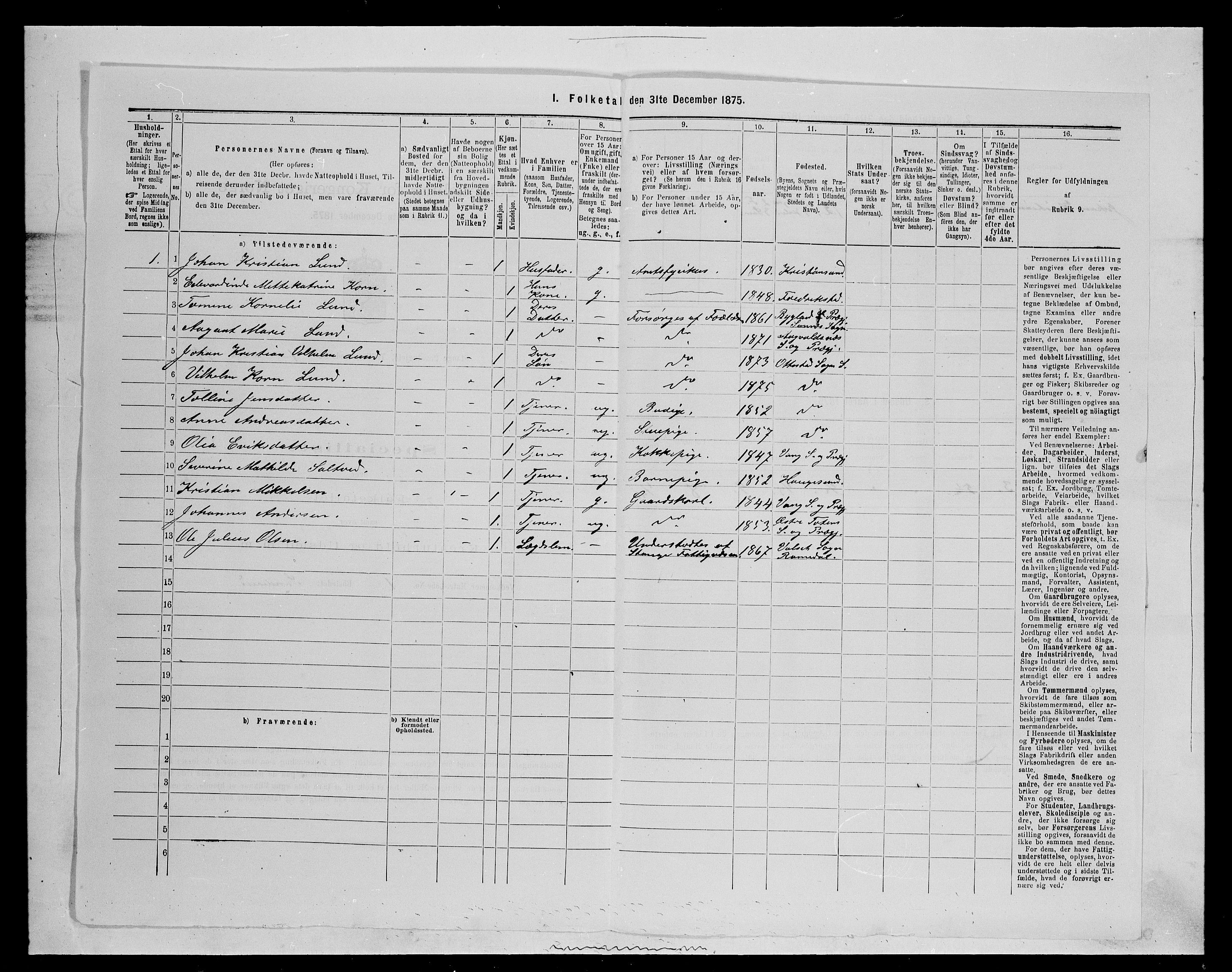 SAH, 1875 census for 0417P Stange, 1875, p. 175