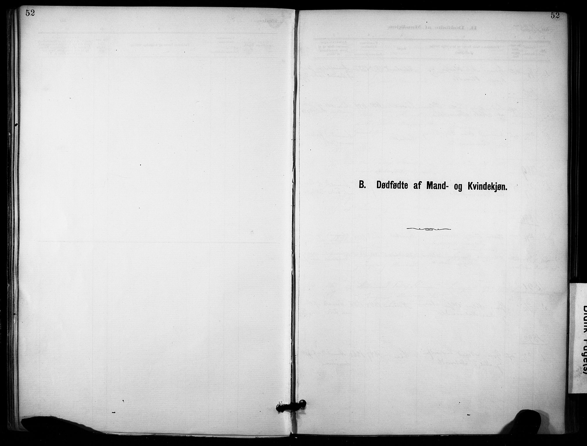 Lunde kirkebøker, SAKO/A-282/F/Fa/L0002: Parish register (official) no. I 2, 1884-1892, p. 52