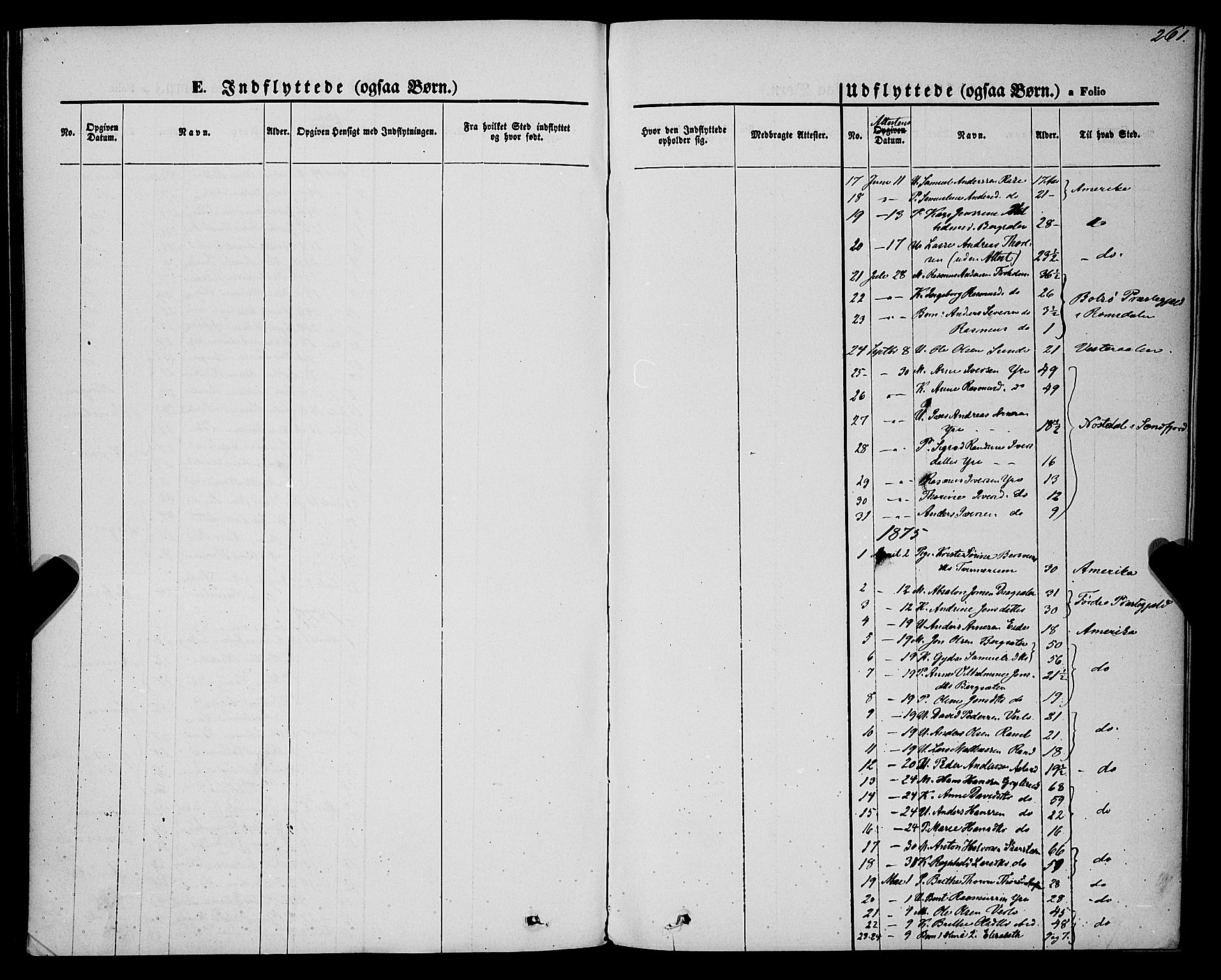 Innvik sokneprestembete, AV/SAB-A-80501: Parish register (official) no. A 6, 1865-1878, p. 261