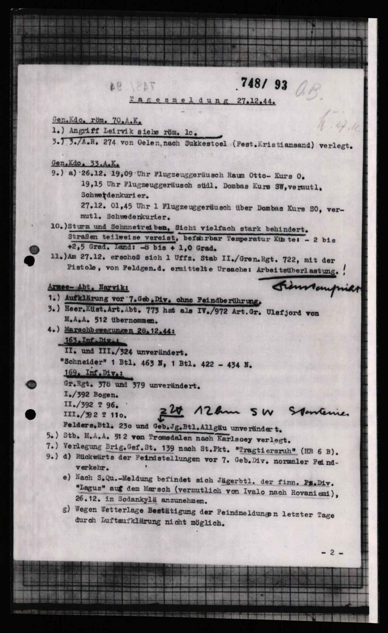 Forsvarets Overkommando. 2 kontor. Arkiv 11.4. Spredte tyske arkivsaker, AV/RA-RAFA-7031/D/Dar/Dara/L0005: Krigsdagbøker for 20. Gebirgs-Armee-Oberkommando (AOK 20), 1942-1944, p. 559