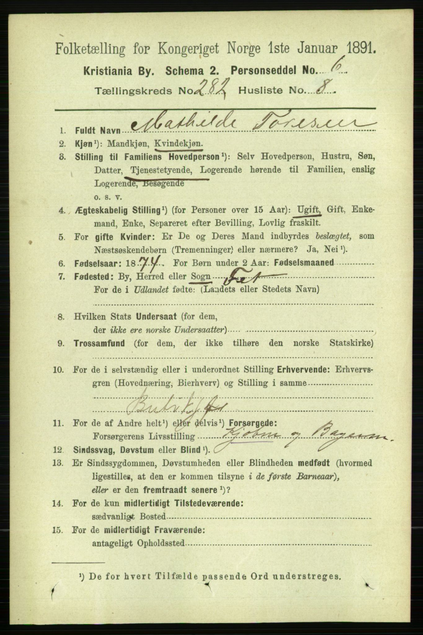 RA, 1891 census for 0301 Kristiania, 1891, p. 171803