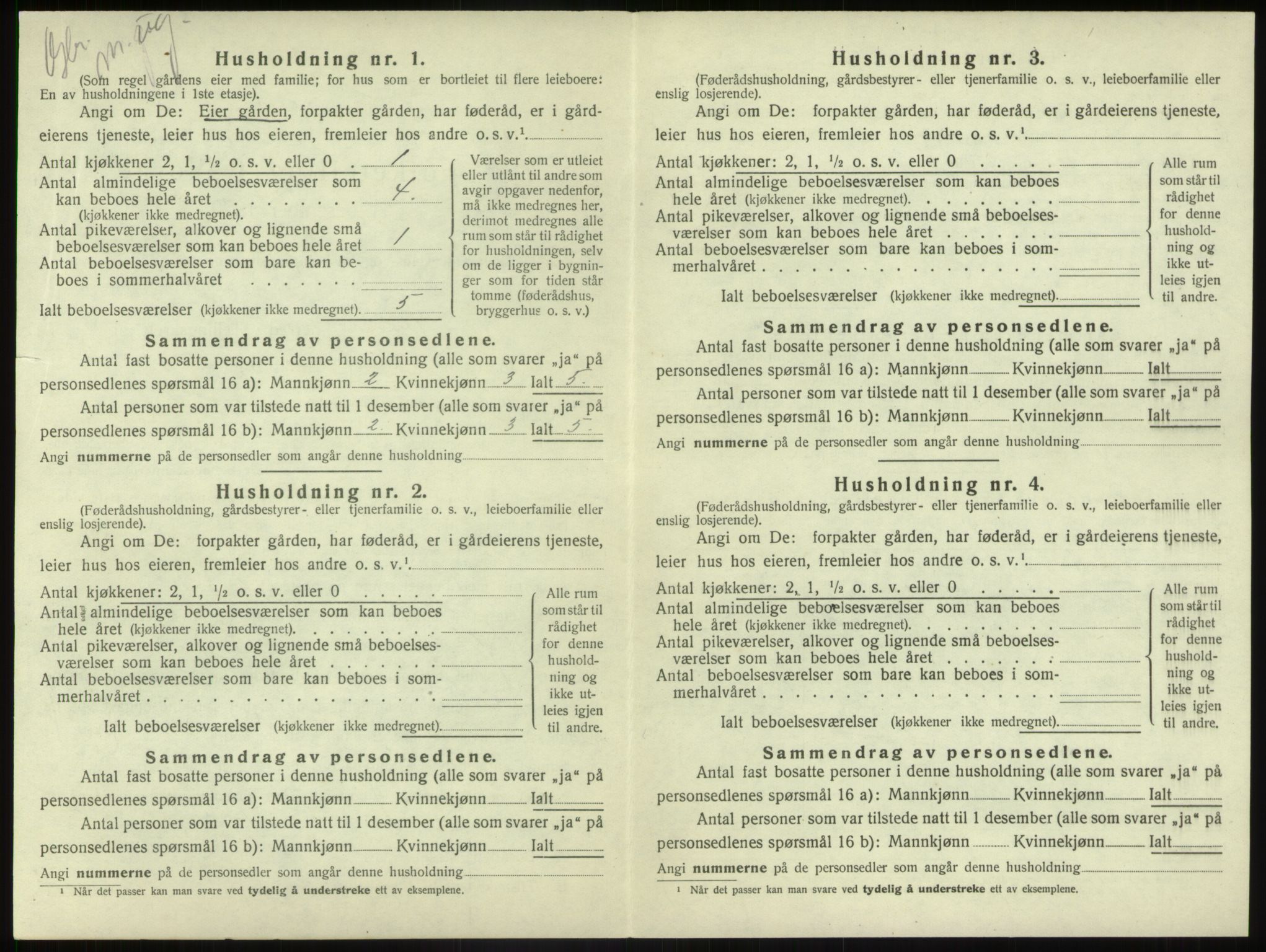 SAB, 1920 census for Førde, 1920, p. 467