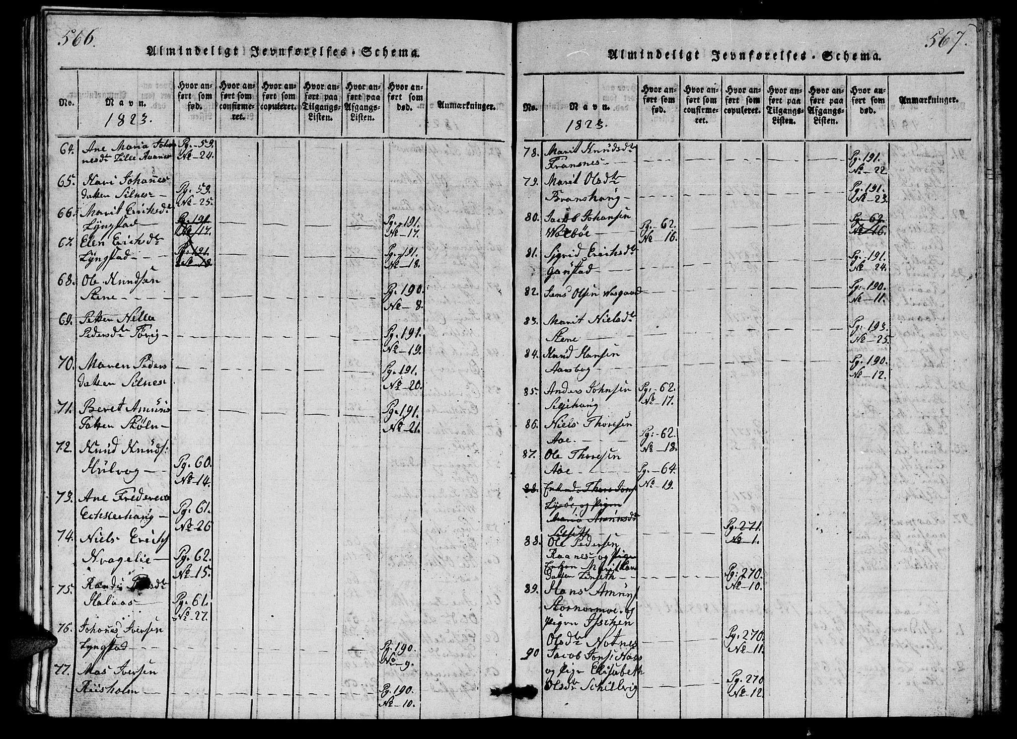 Ministerialprotokoller, klokkerbøker og fødselsregistre - Møre og Romsdal, AV/SAT-A-1454/570/L0831: Parish register (official) no. 570A05, 1819-1829, p. 566-567